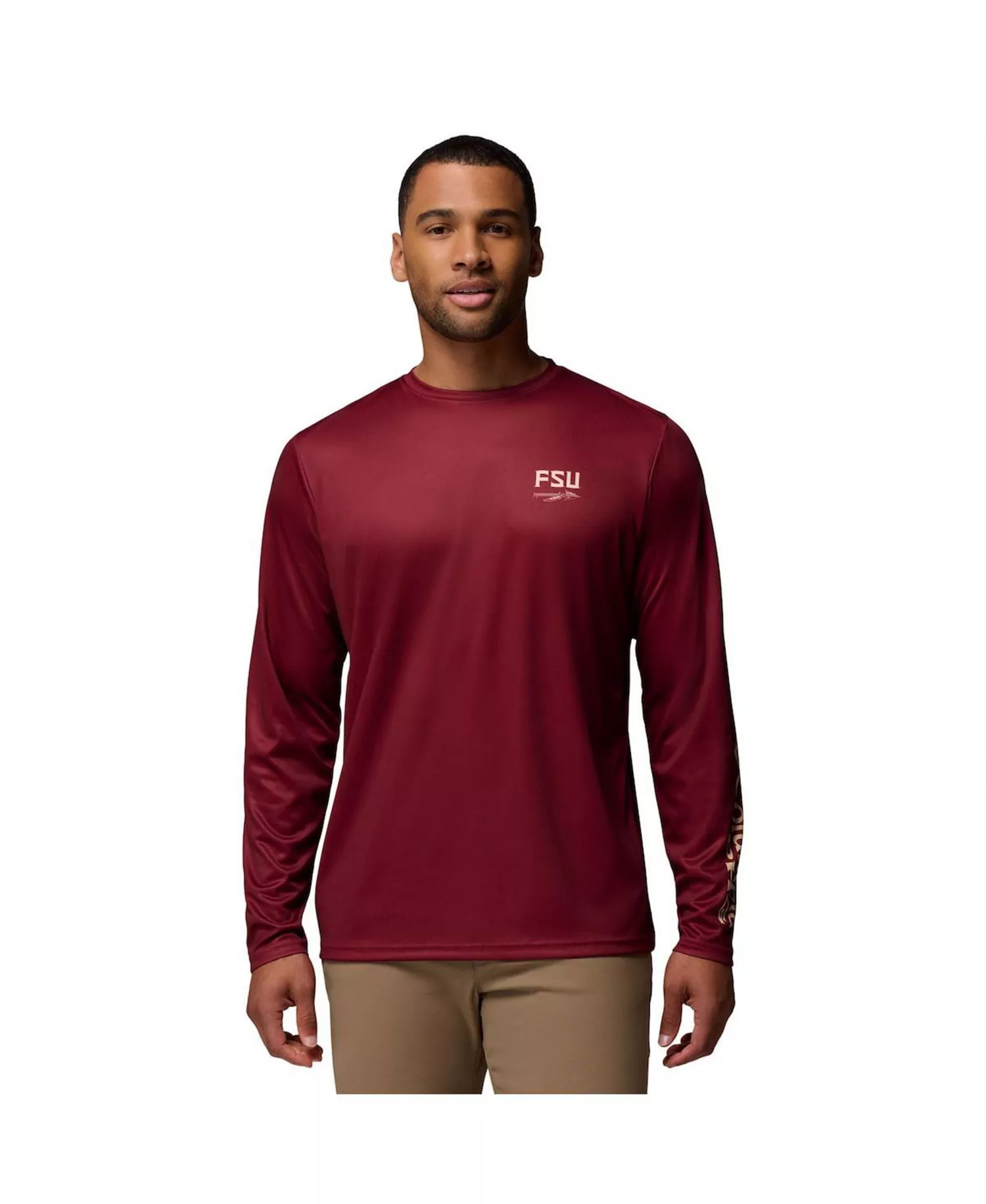 Men's Garnet Florida State Seminoles PHG Terminal Shot 3-Hit Long Sleeve T-Shirt - Garnet - L