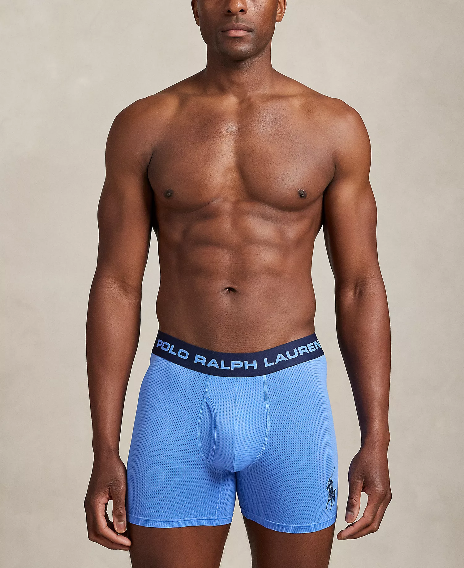 Men's Perfect Pouch Elastic Waist Boxer Briefs - Harbor Island Blue - L