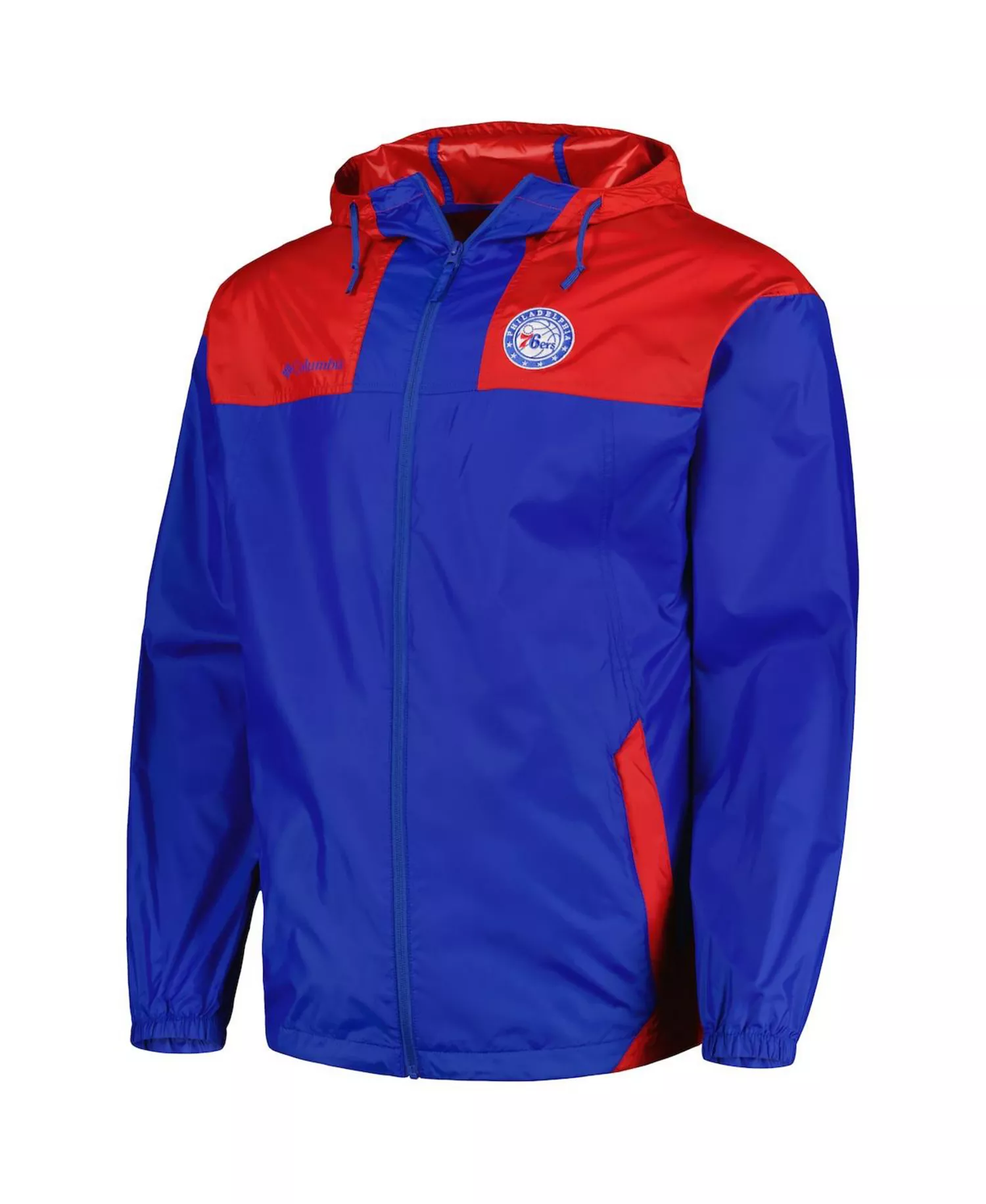 Men's Royal Philadelphia 76ers Big and Tall Flash Forward Challenger Omni-Shade Full-Zip Hoodie - Royal - XLT