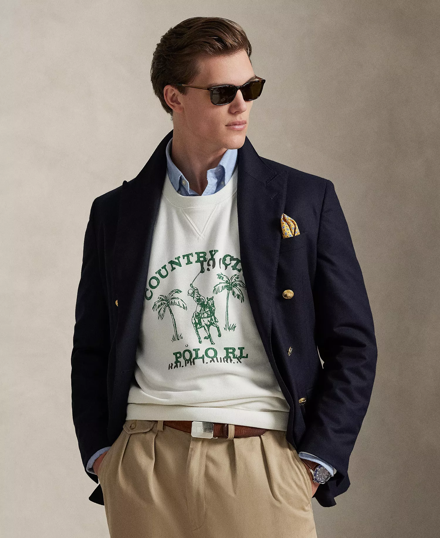 Men's Vintage-Fit Graphic Sweatshirt - Nevis - 2XL