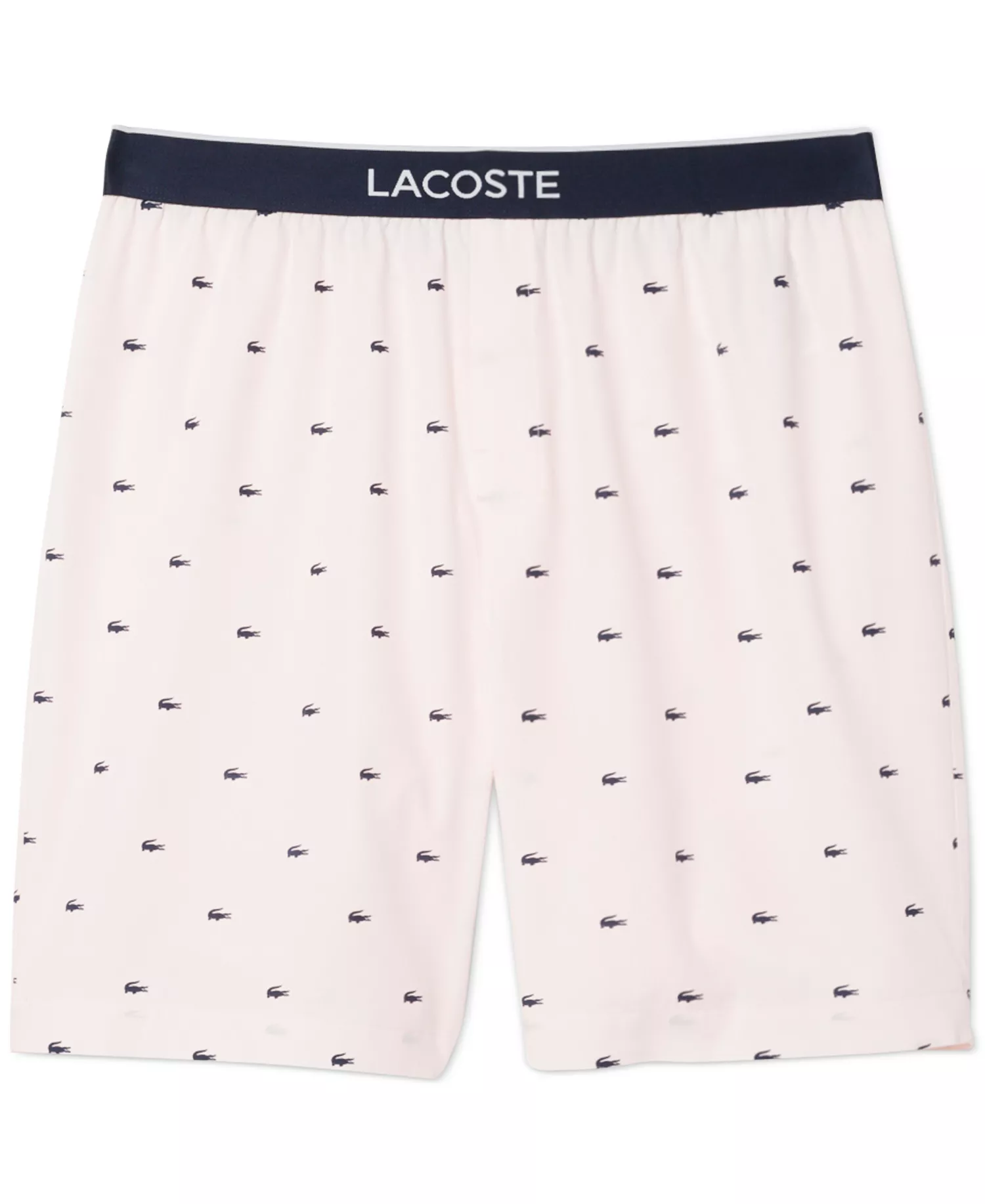 Men's Loungewear Croc Print Pajama Shorts - Flamingo/navy Blue - M