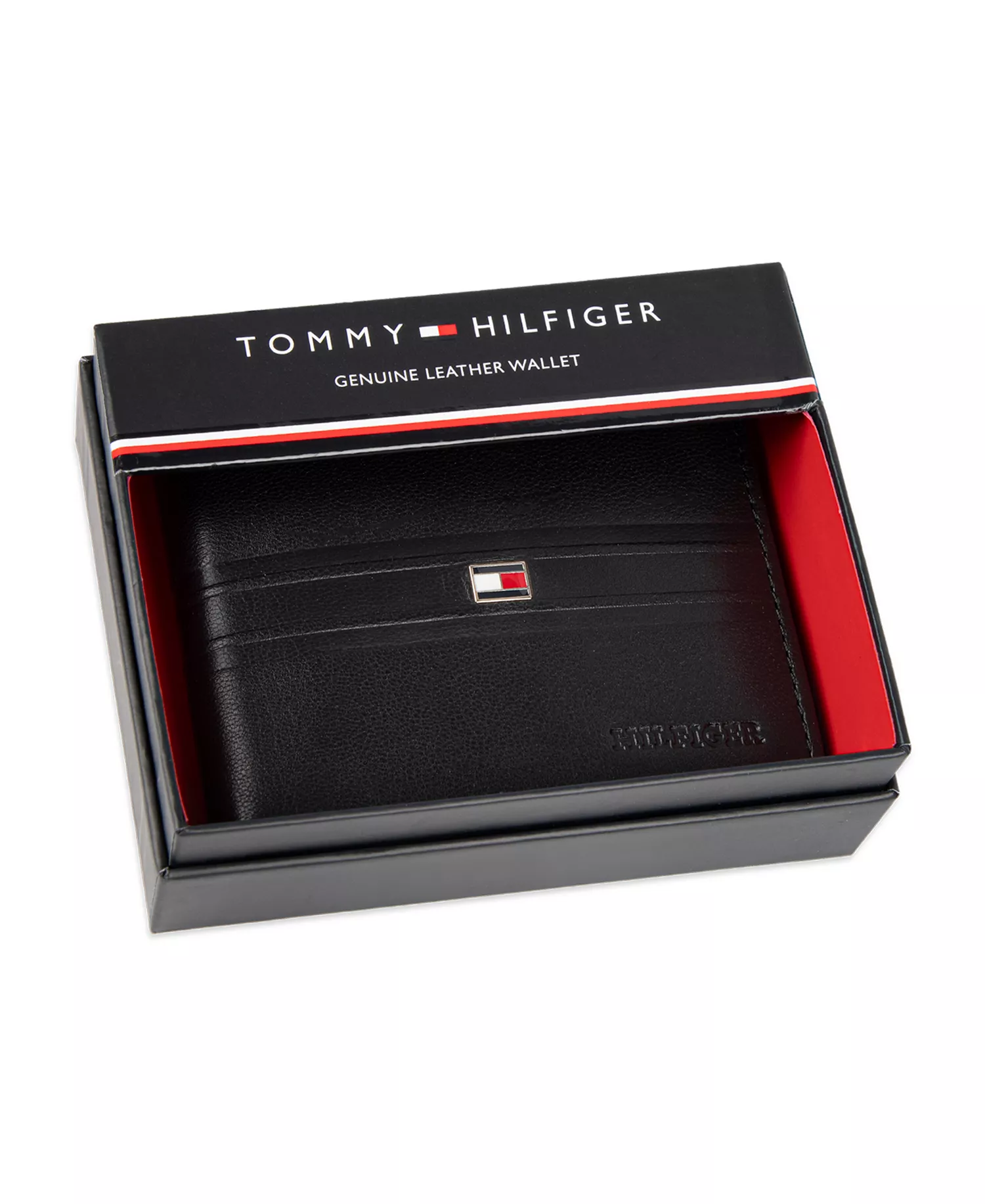 Men's RFID Stripe Embossed Bifold Traveler Wallet - Black - ONE SIZE