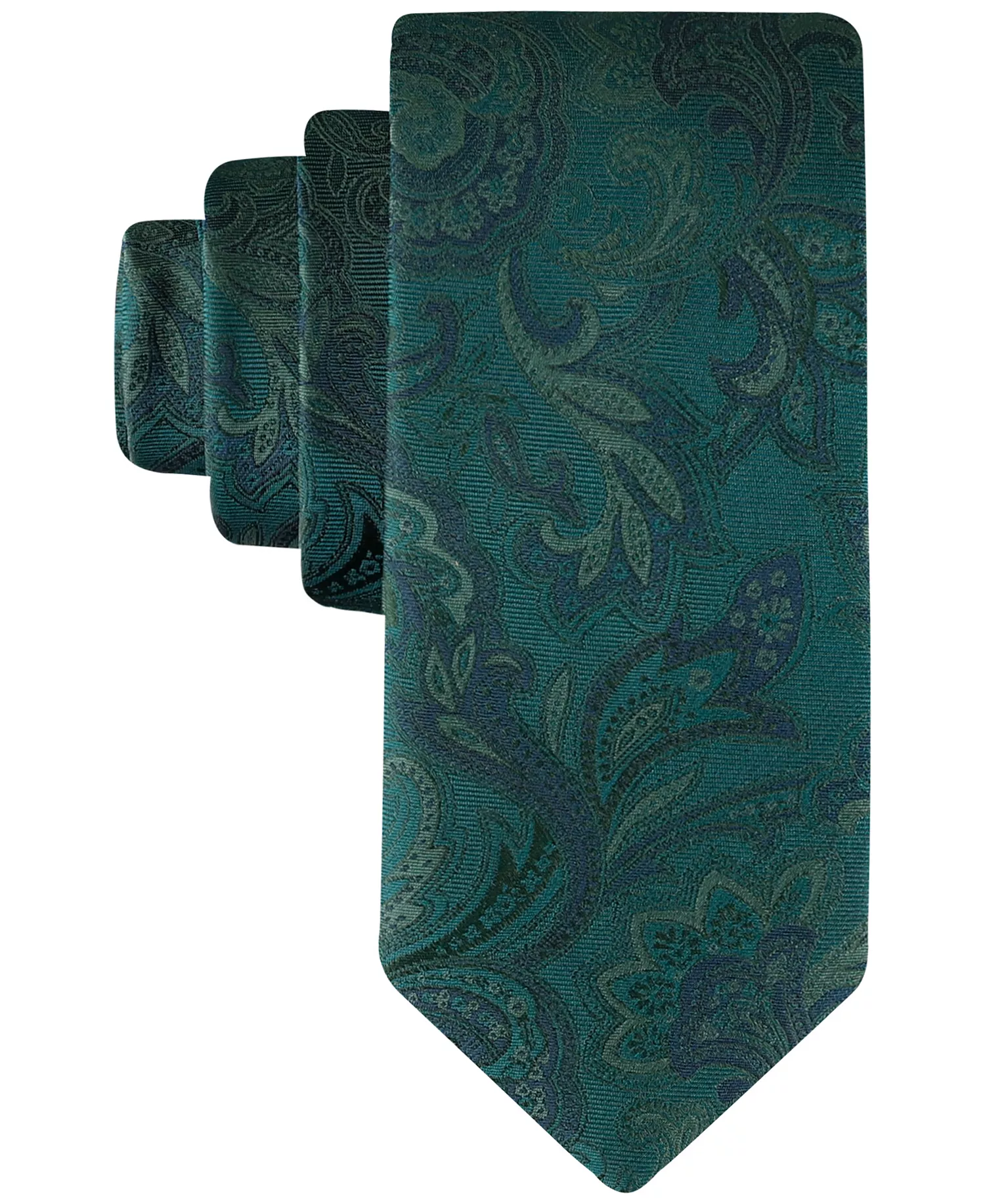Men's Tonal Paisley Tie - Hunter Green - ONE SIZE