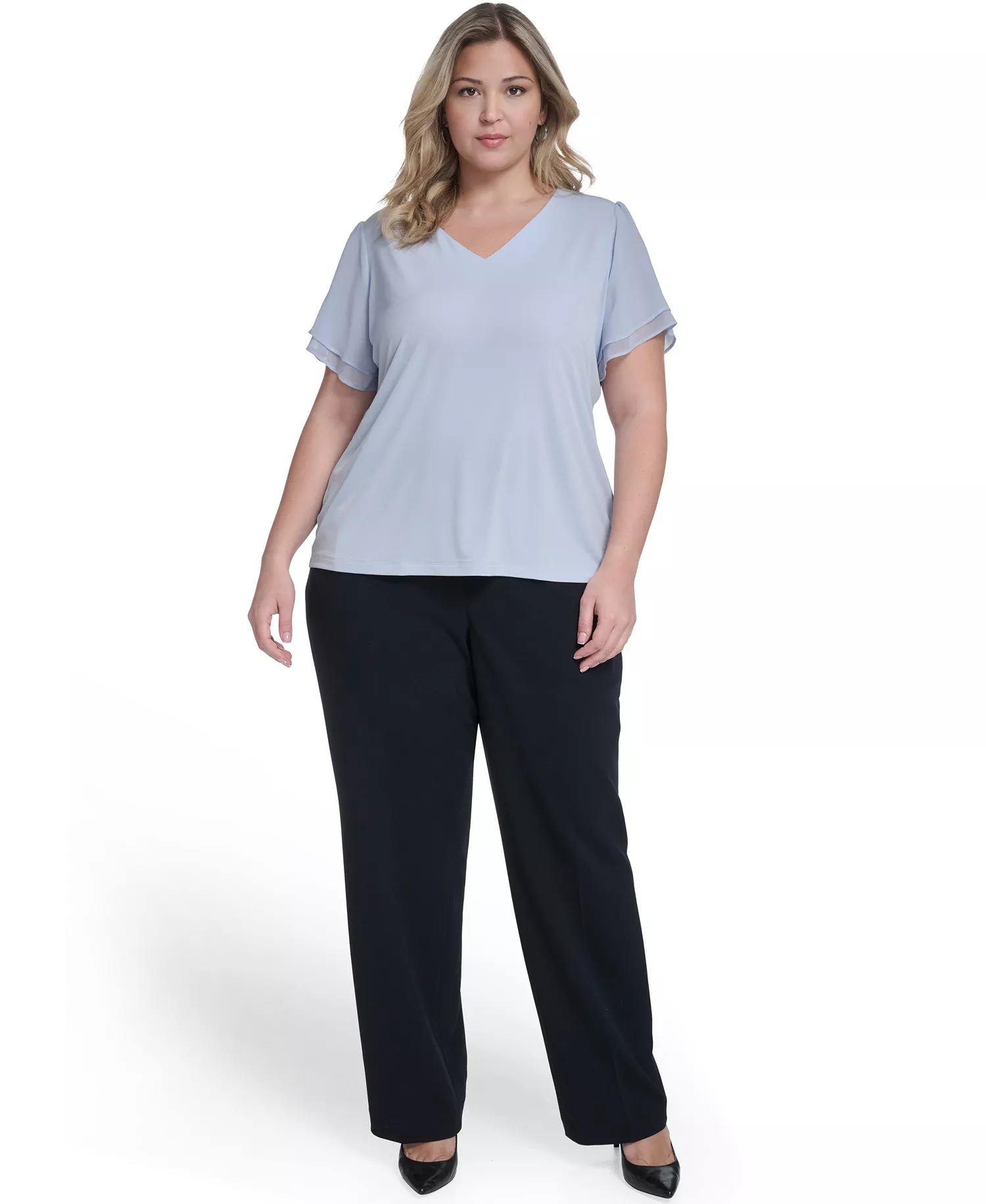 Plus Size V-Neck Pull-On Top - Zen - 1X
