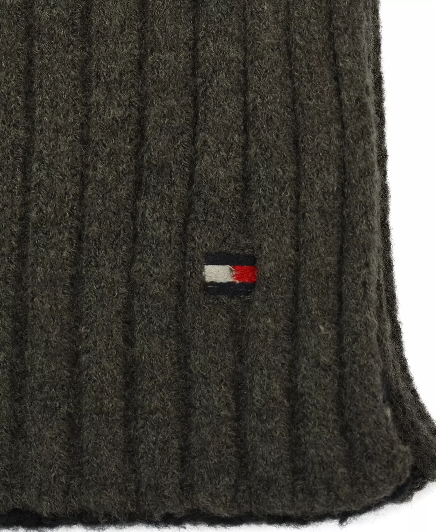 Men's 2-Piece Wide Rib Global Stripe Cuff Beanie and Scarf Set - Dark Grey Heather - ONE SIZE