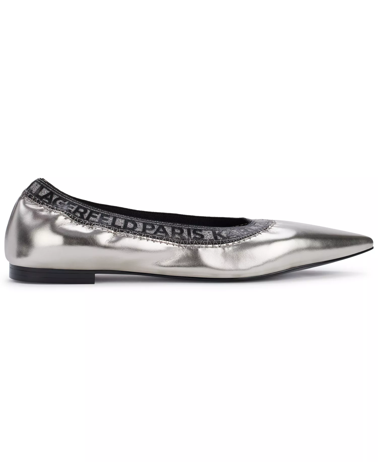 Women's Vinette Pointed Toe Ballet Flats - Pewter - 7M