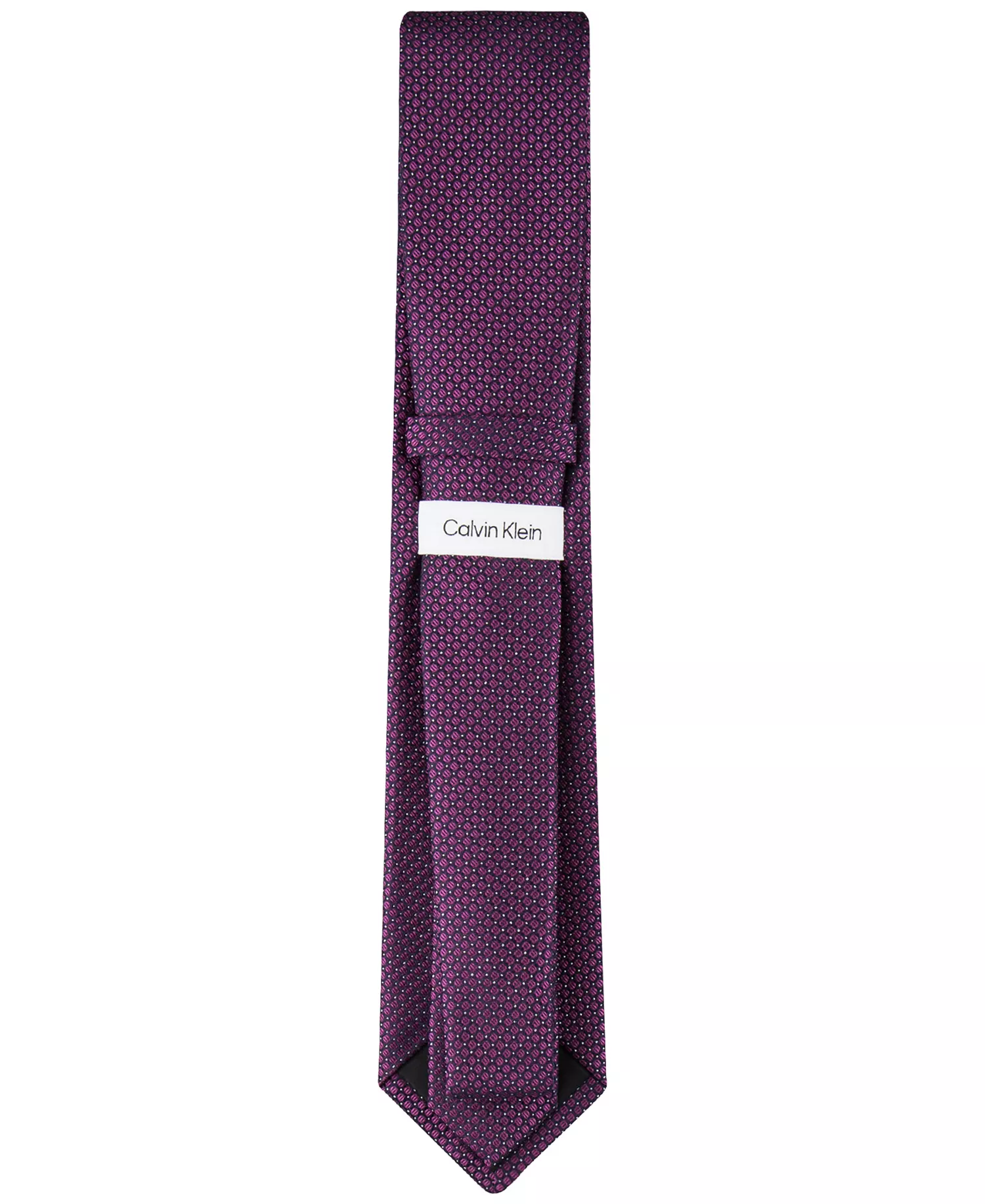 Men's Steel Micro-Dot Solid Tie - Berry - ONE SIZE