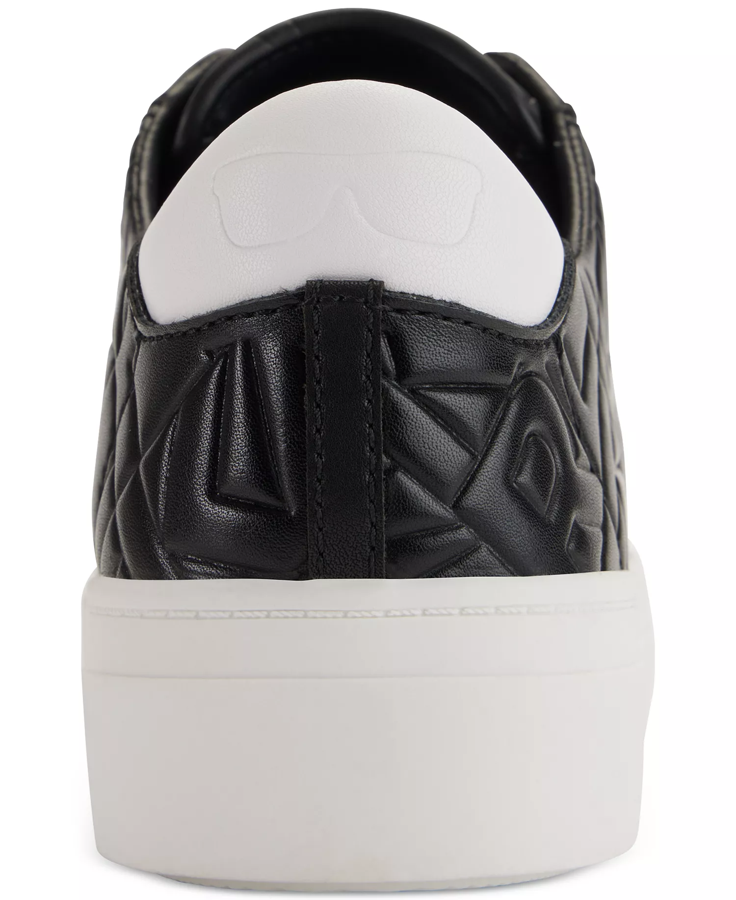 Cate Karl Box Lace-Up Low-Top Sneakers - Black/ Bright White - 5.5M