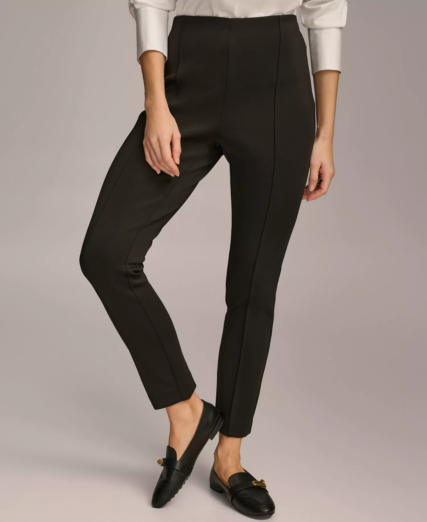 Petite Mid-Rise Ankle-Length Pants - Black - 0P
