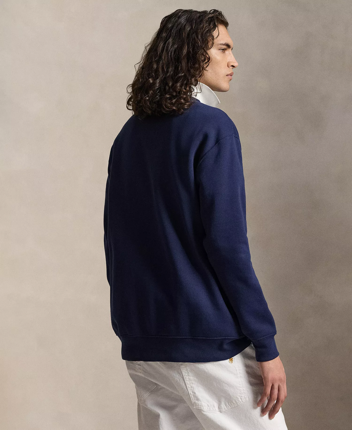 Men's Big & Tall Polo Bear Fleece Sweatshirt - Newport Navy-society Bear - 2LT