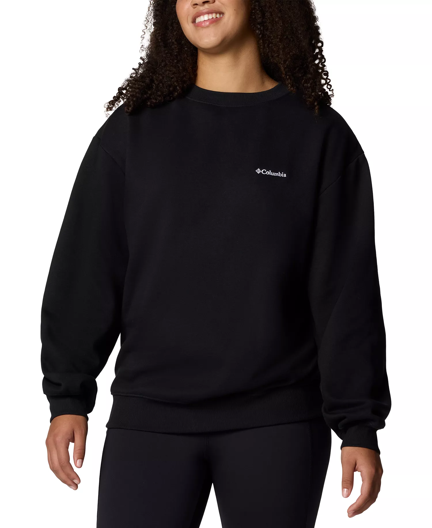 Women's Aldermore Crewneck Long-Sleeve Sweatshirt - Black - L