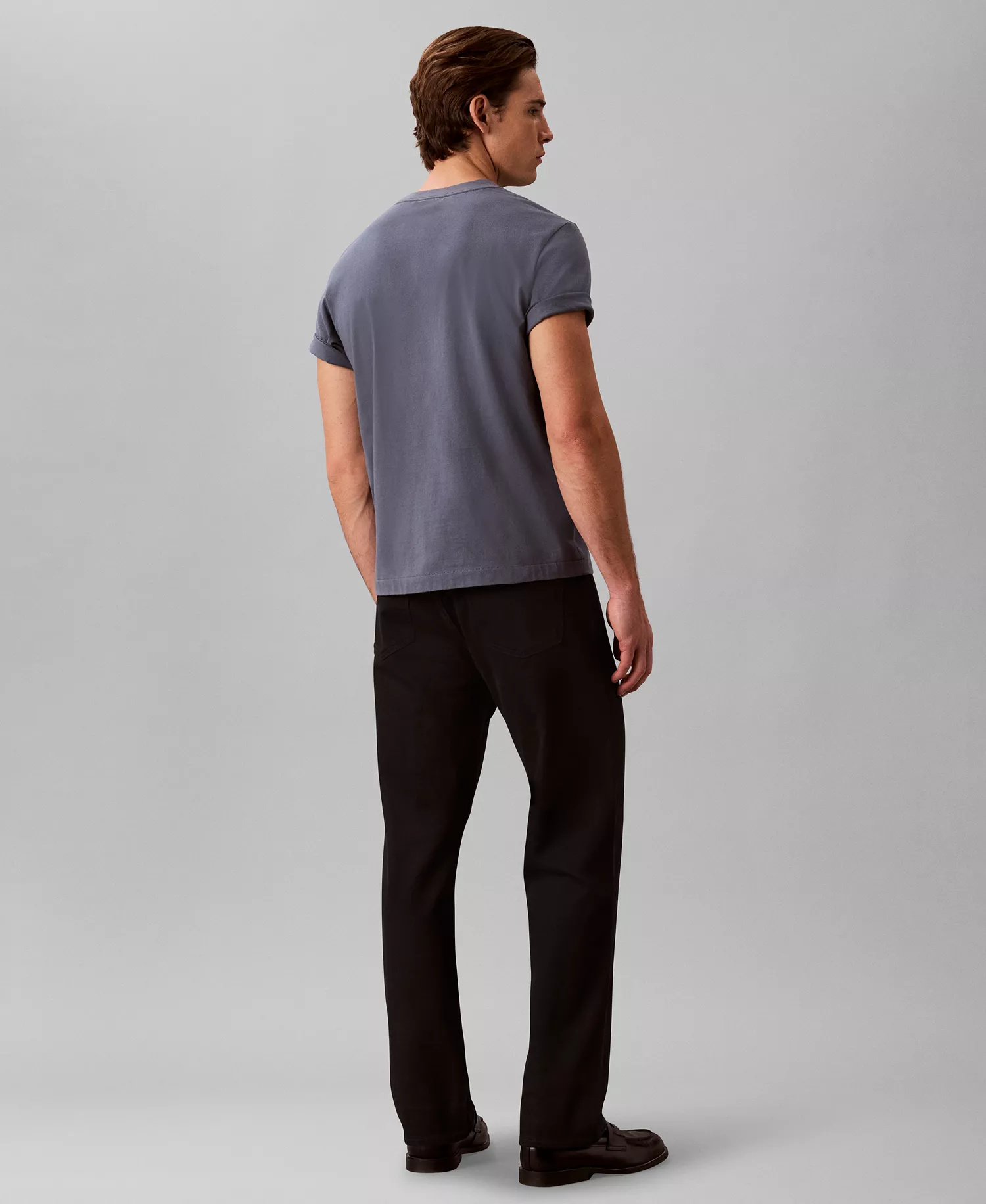 Men's Straight-Fit Cotton Blend Jeans - Classic Black - 29x30