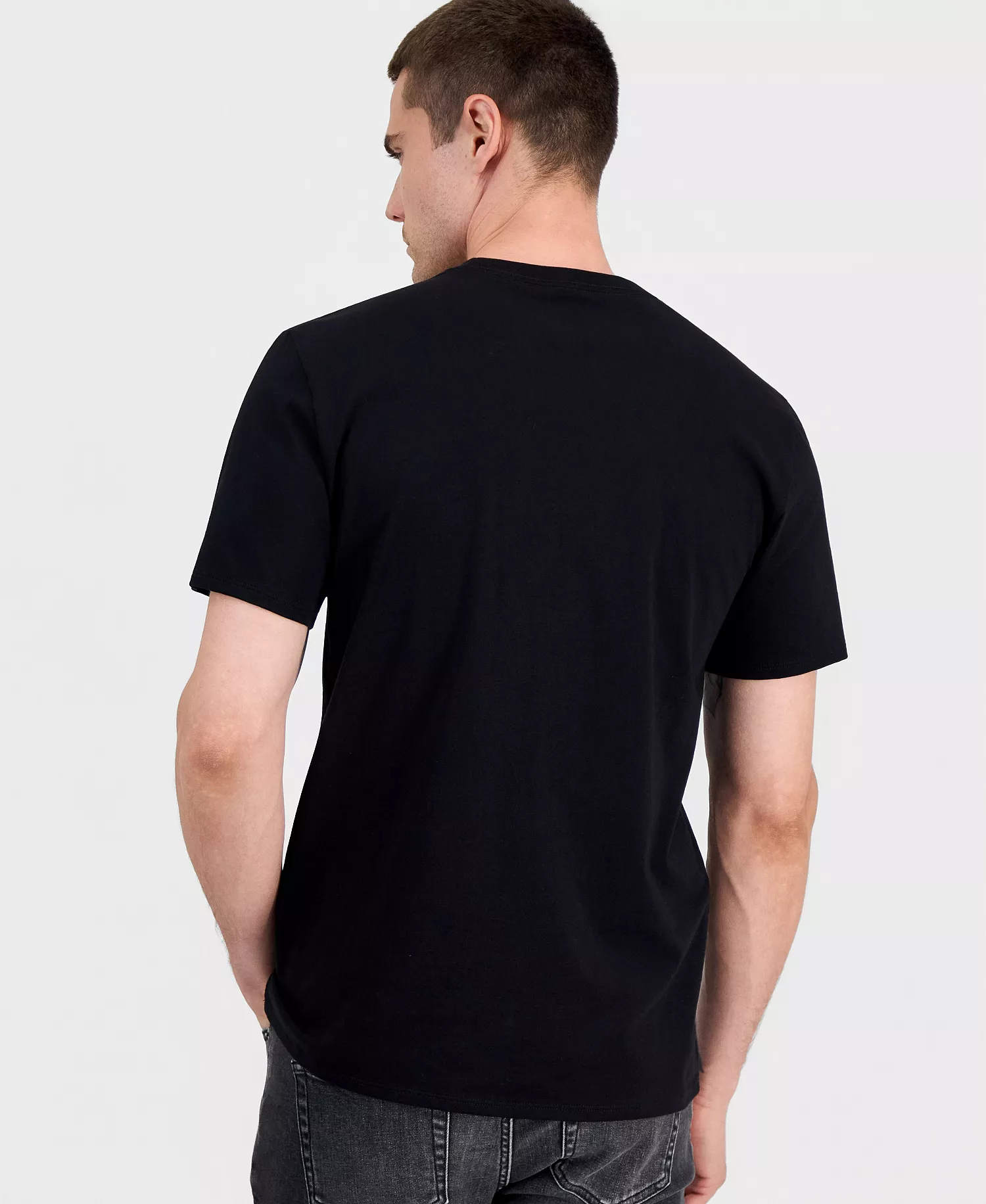 Men's Studded Logo Crewneck T-Shirt - Black - 2XL