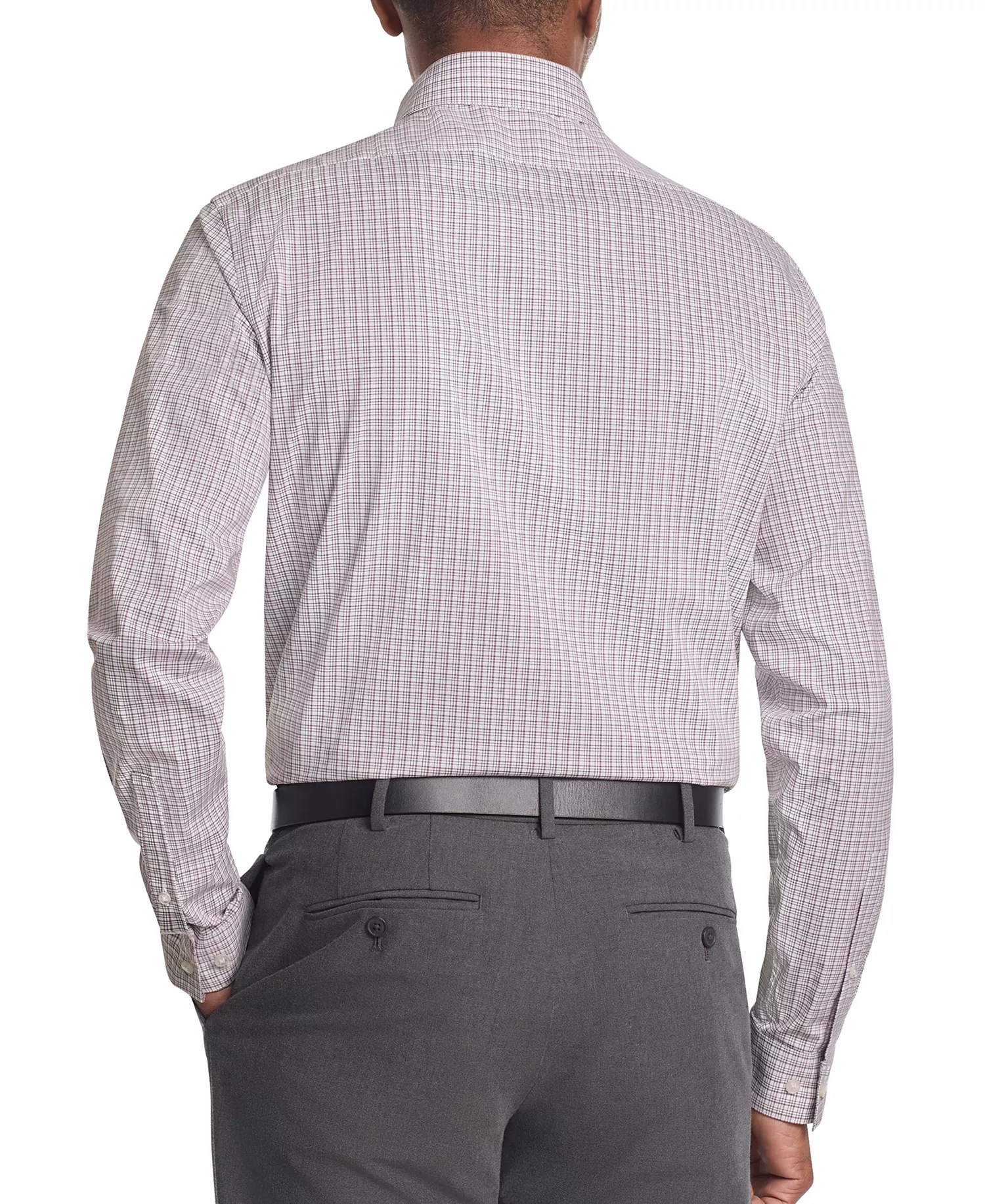 Men's Stretch Collar Slim Fit Dress Shirt - Burgundy - 14 32/33