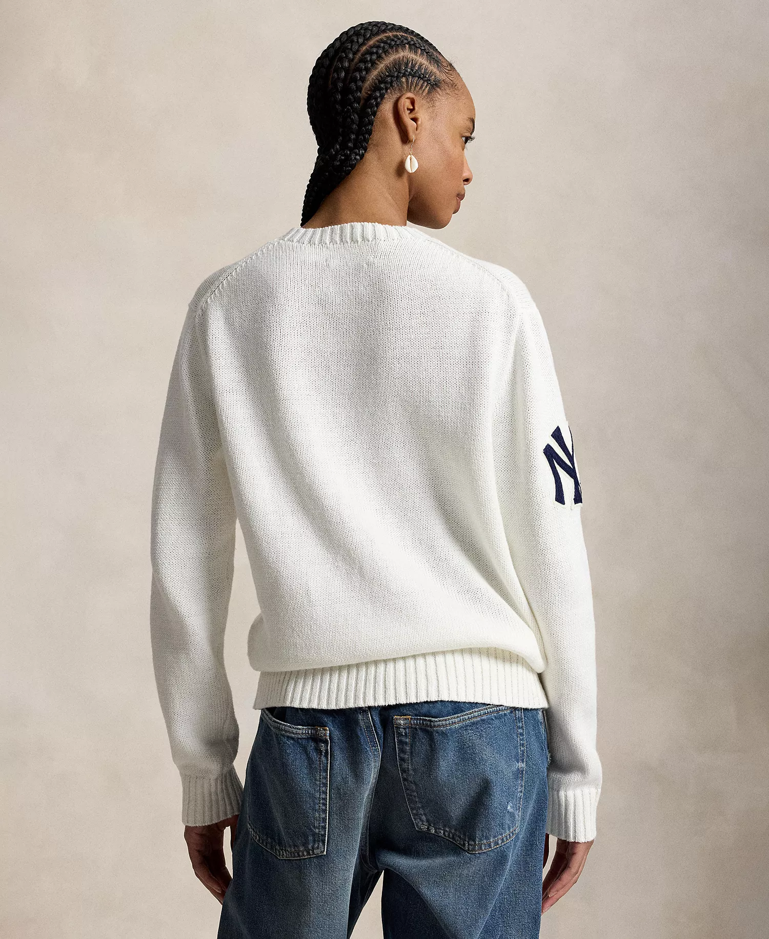 Men's and Women's Crewneck Sweater - Deckwash White Combo - 2XL