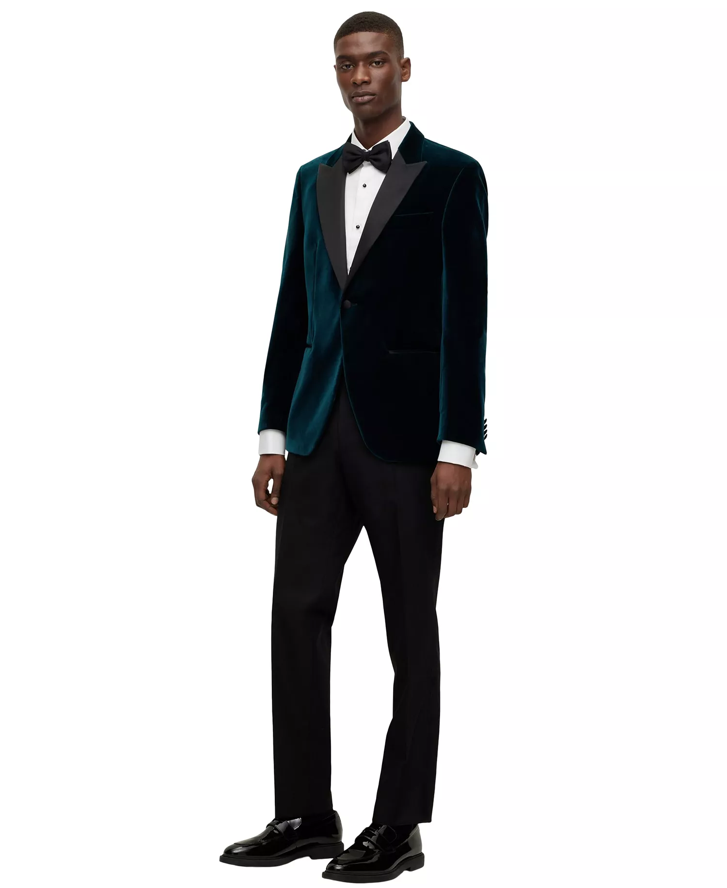 Men's Slim-Fit Easy-Iron Poplin Dress Shirt - White - 14.5