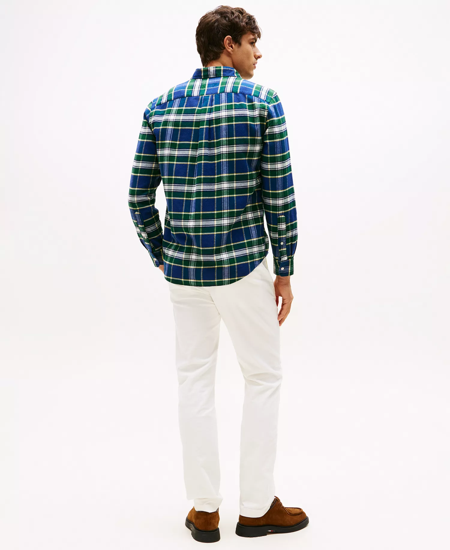 Men's Flannel Tartan Check Shirt - Ornamental Green/Check - M