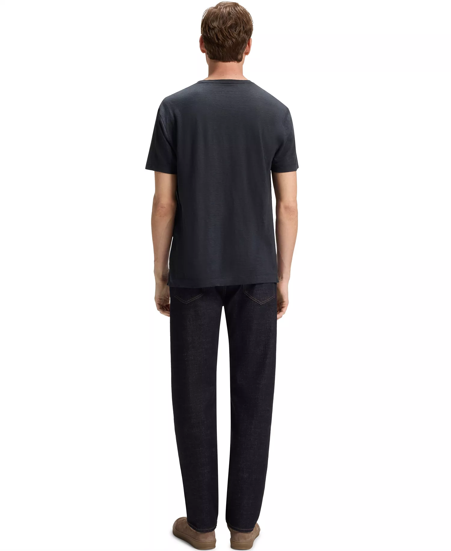 BECKHAM x BOSS Men's Soft Linen Regular-Fit T-Shirt - Dark Blue - 2XL