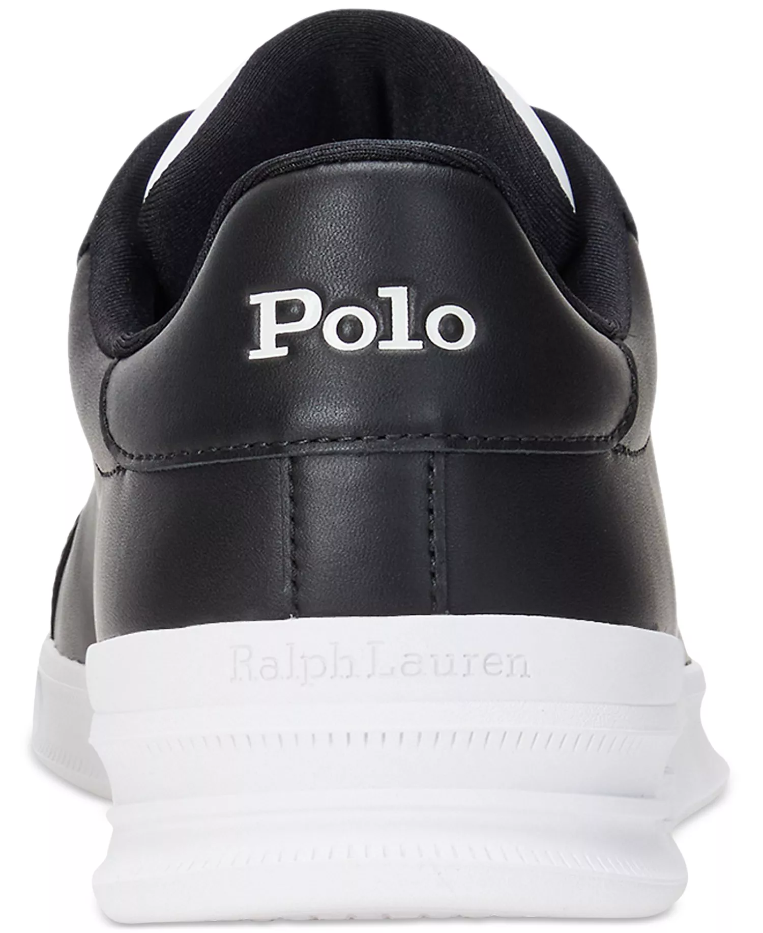 Men's Heritage Court II Leather Lace-Up Sneakers - BLACK/WHITE - 11.5