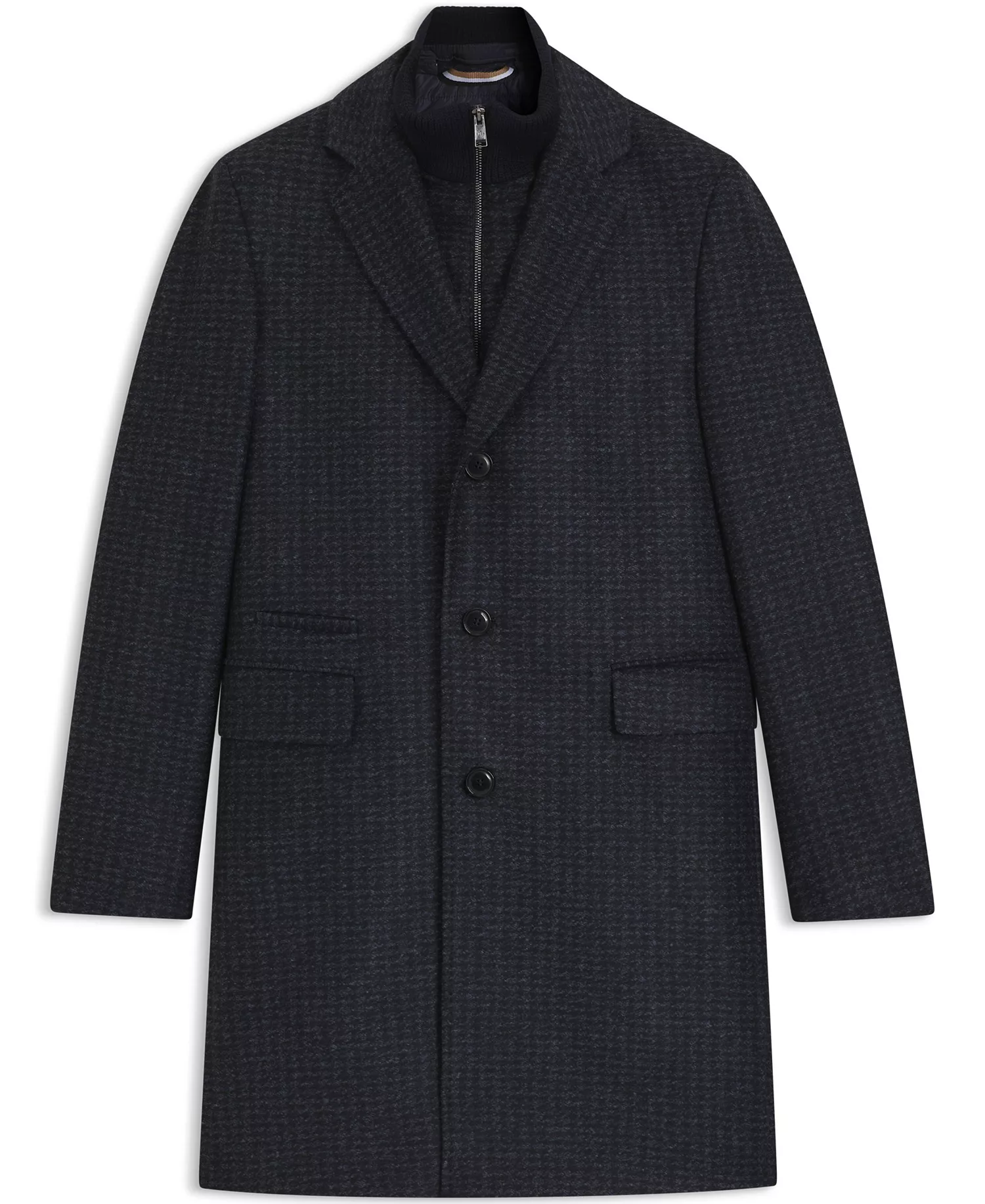 Men's Detachable Slim-Fit Coat - Dark Blue - 34R