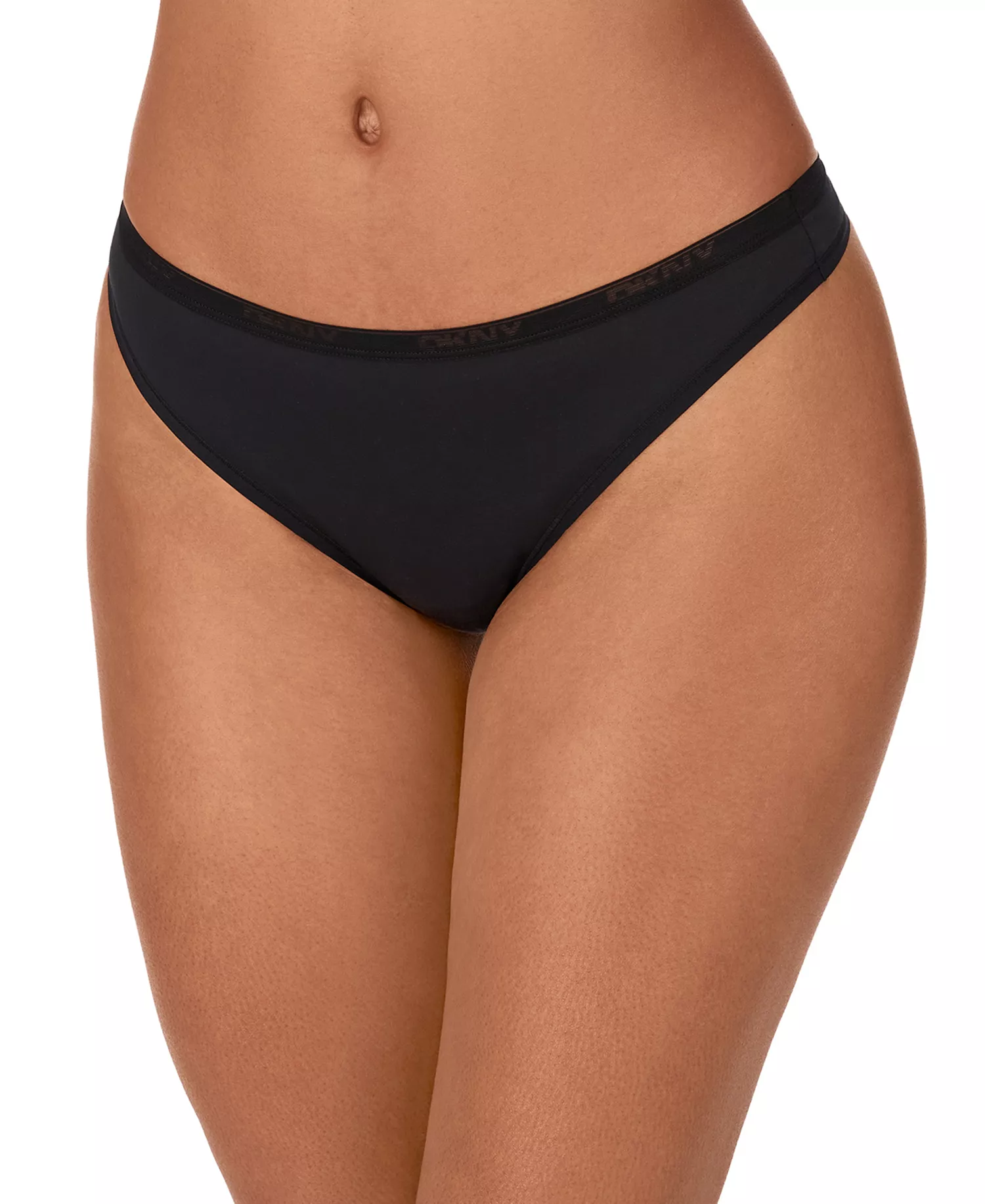 Women's Low-Rise Cotton Thong Underwear DK8461 - Black - L