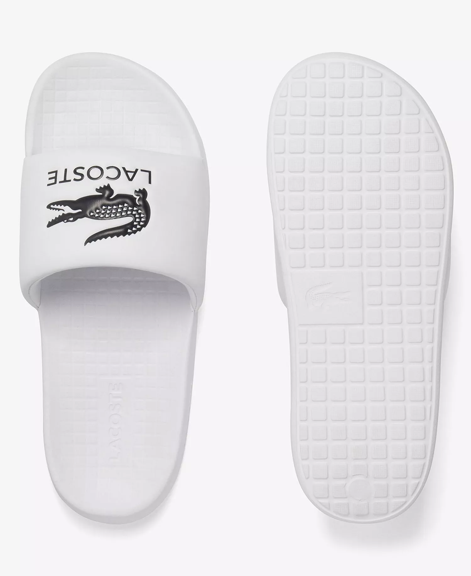Men's Serve Round Toe Slip-On Slides - White/Black - 10