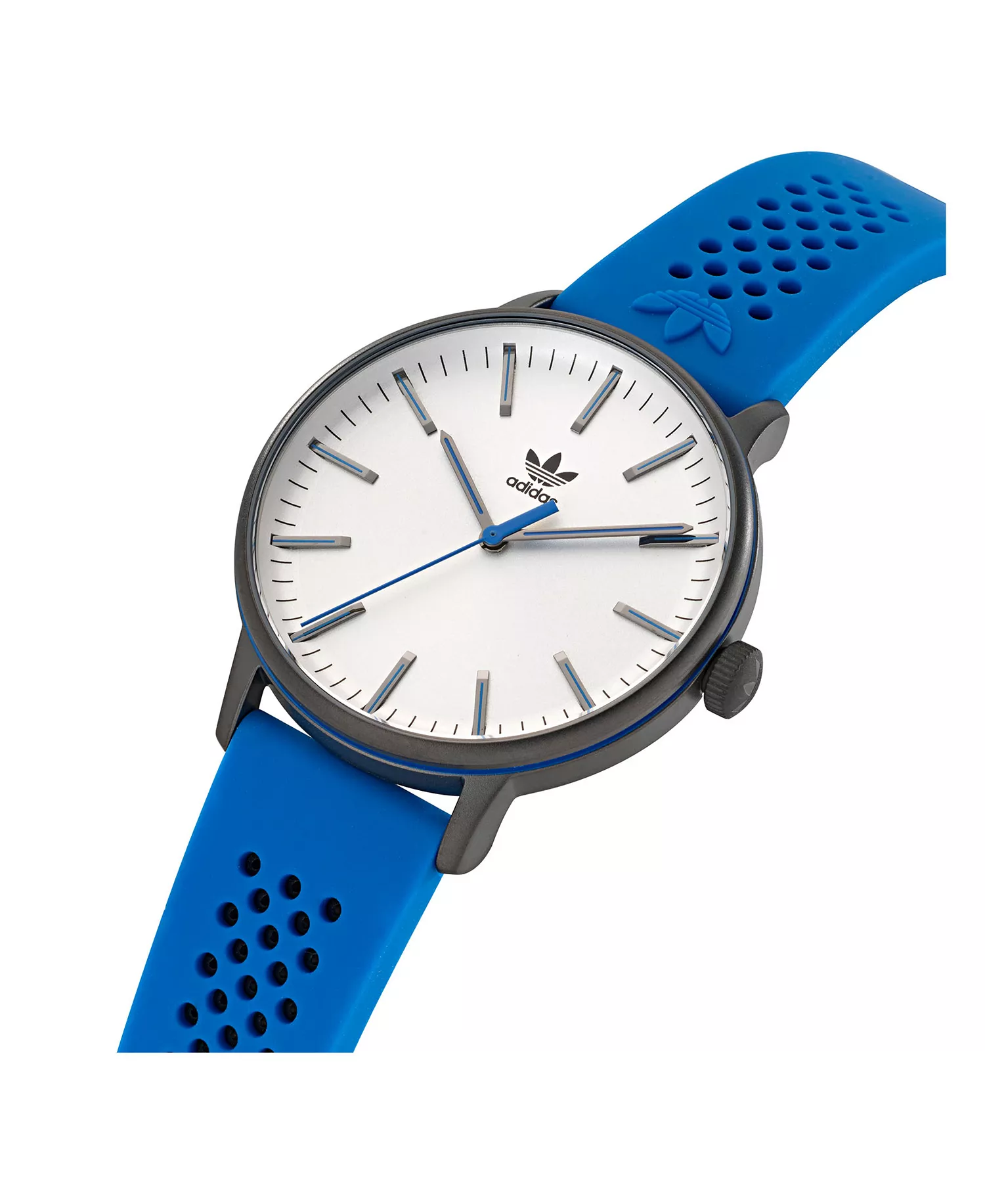 Unisex Three Hand Code One Blue Silicone Strap Watch 38mm
