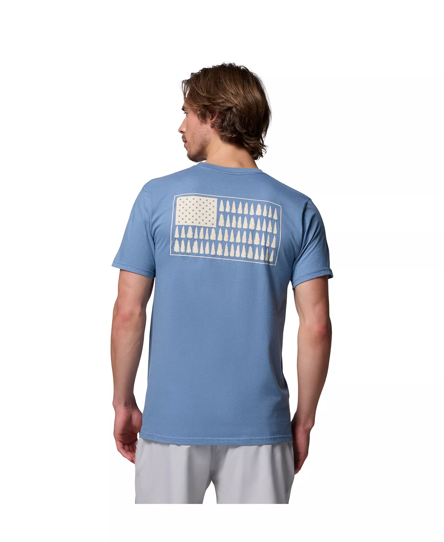 Men's Tree Flag Graphic T-Shirt - Steel - L
