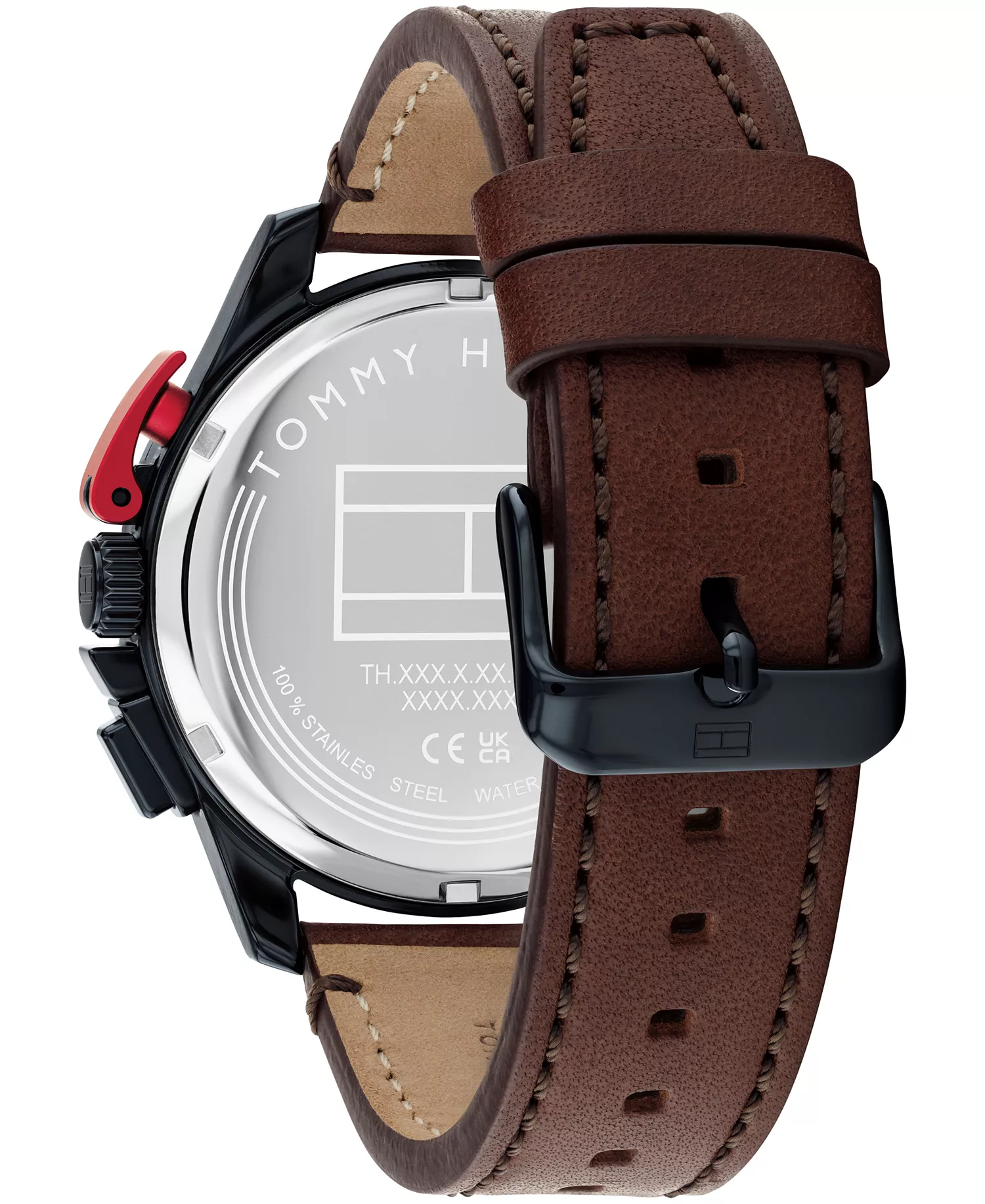 Men's Chronograph Brown Leather Strap Watch, 44mm - Brown - NO SIZE