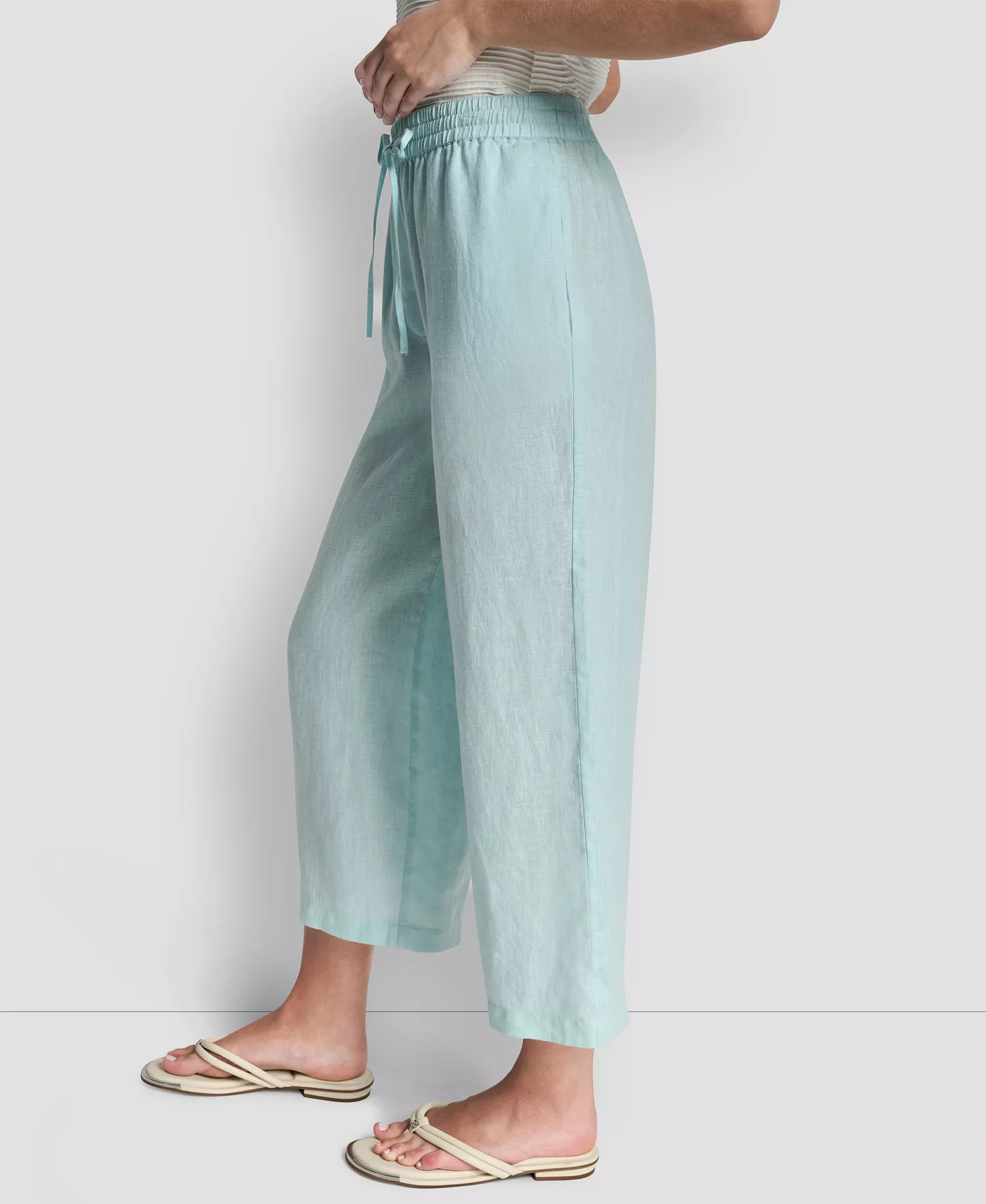 Women's Pull-On Wide-Leg Pants - Aqua - L