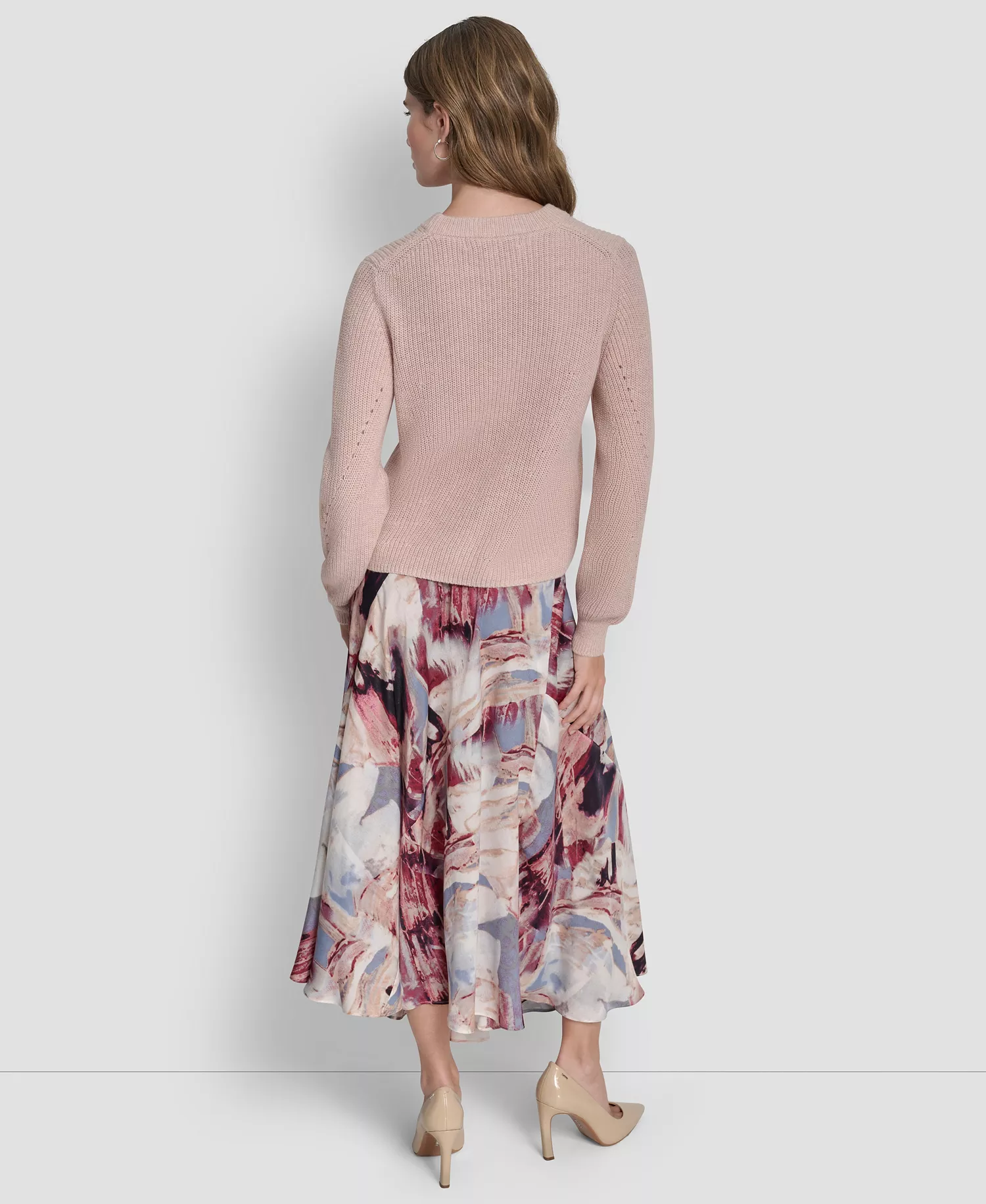 Women's Long-Sleeve Round Neck Sweater - Cameo - L