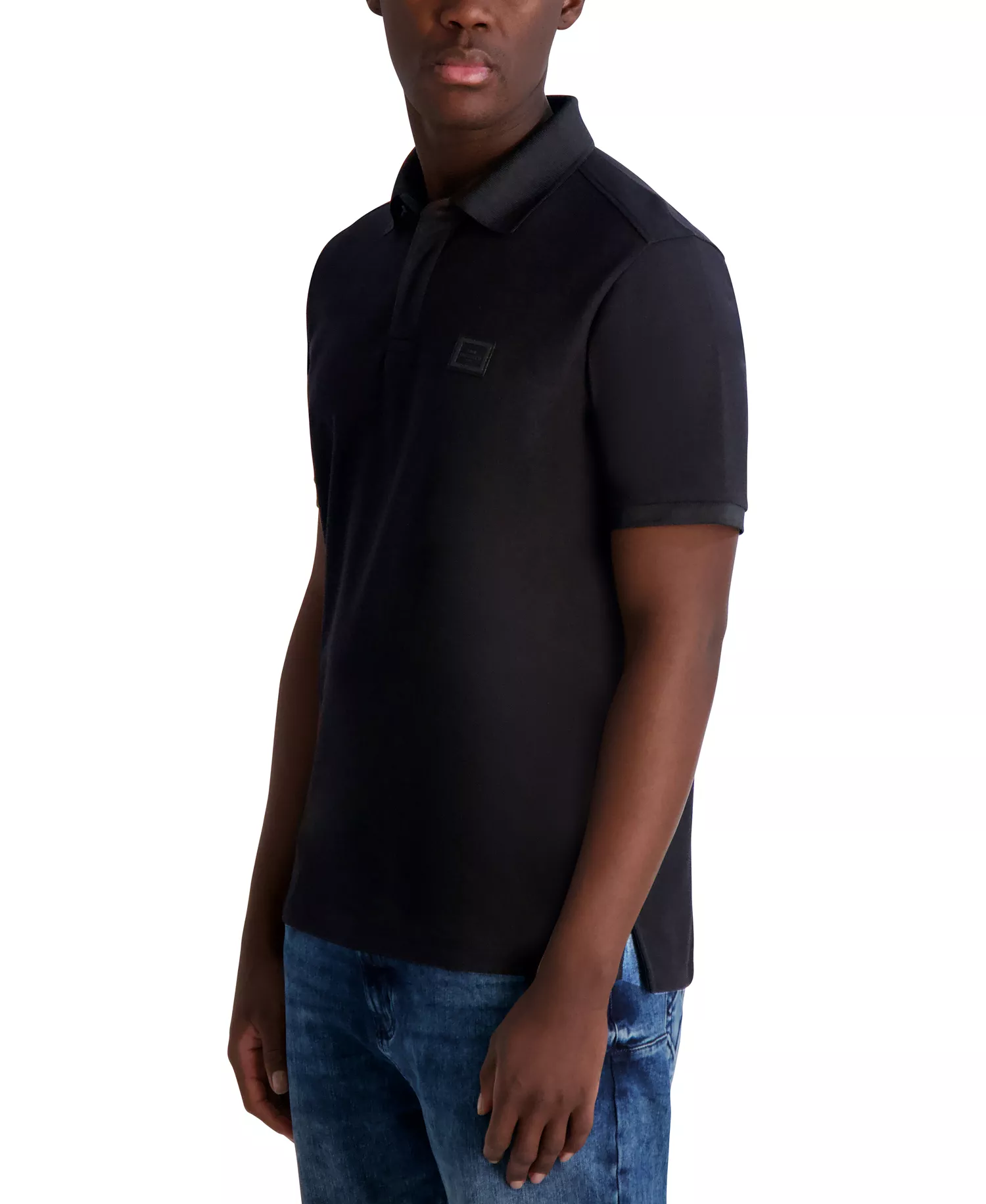 Men's Basic Polo Shirt - Black - L
