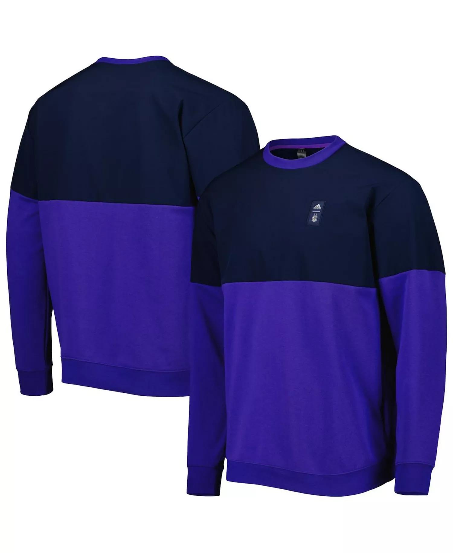 Men's Navy and Purple Argentina National Team Graphic Pullover Sweatshirt - Navy, Purple - L