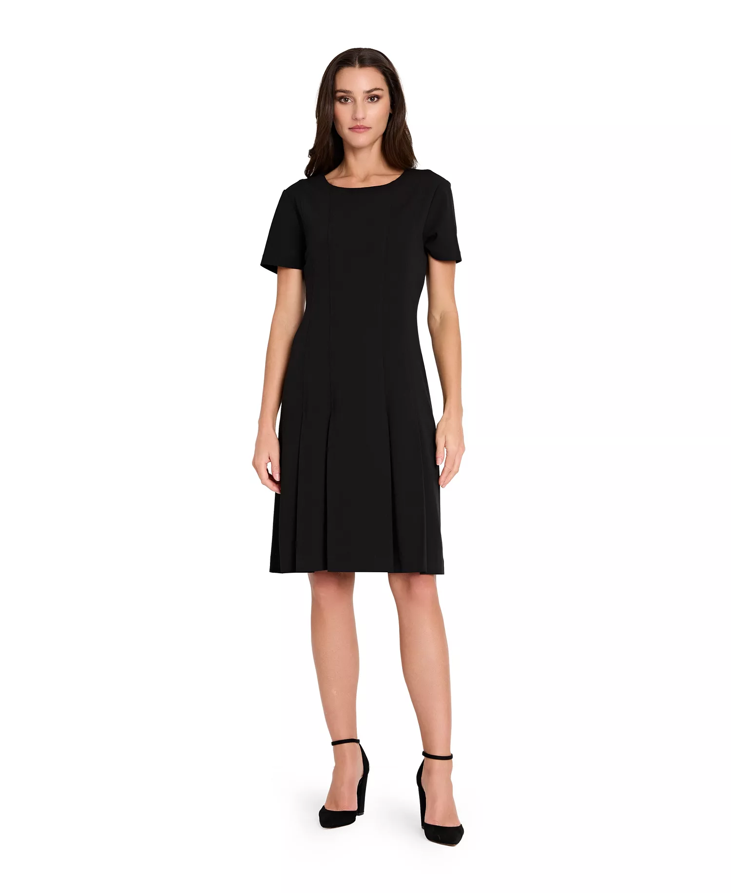 Women's Short-Sleeve Dress - Black - 10