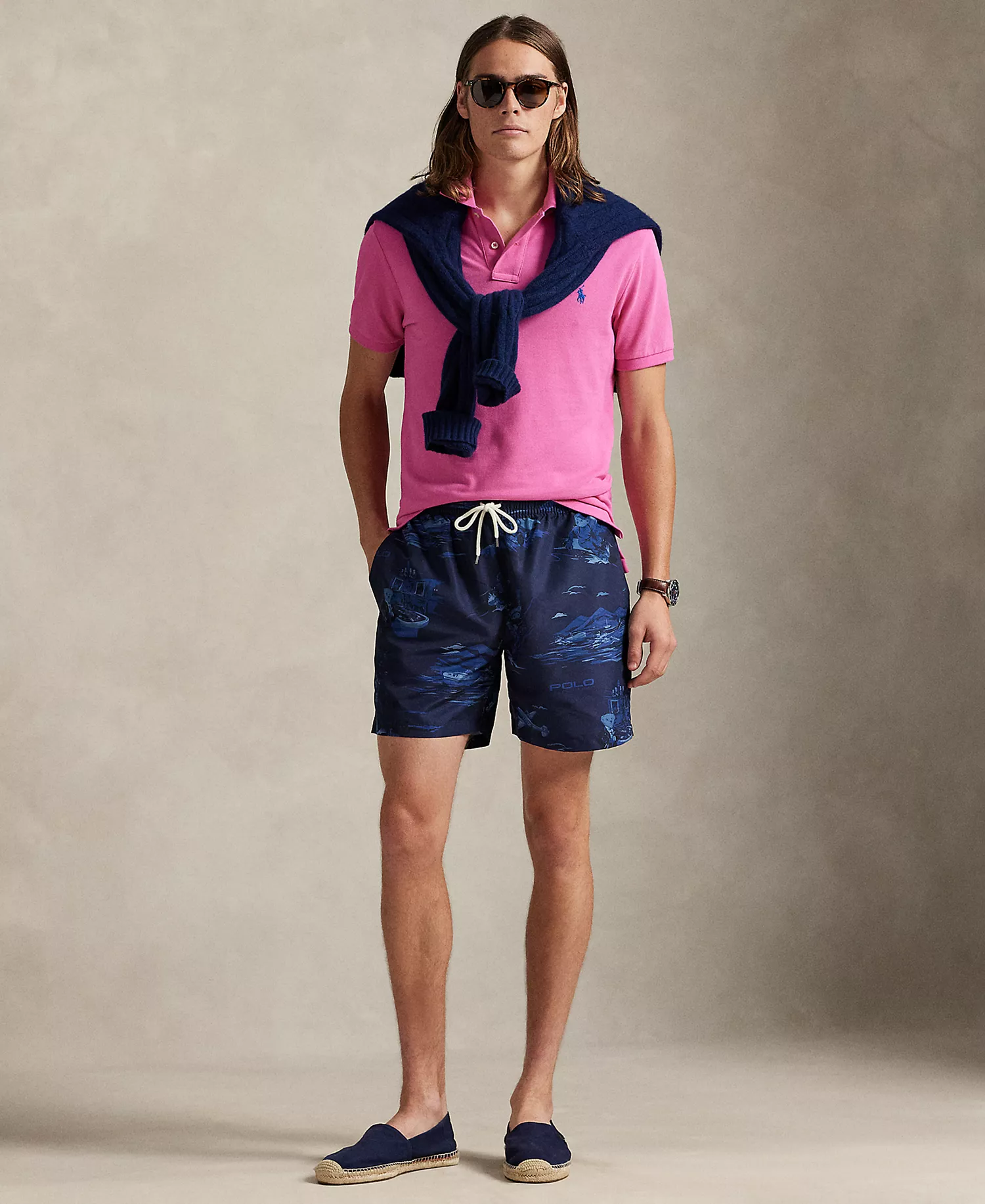 Men's Classic-Fit Traveler Swim Trunks - Spy Bear - 2XL