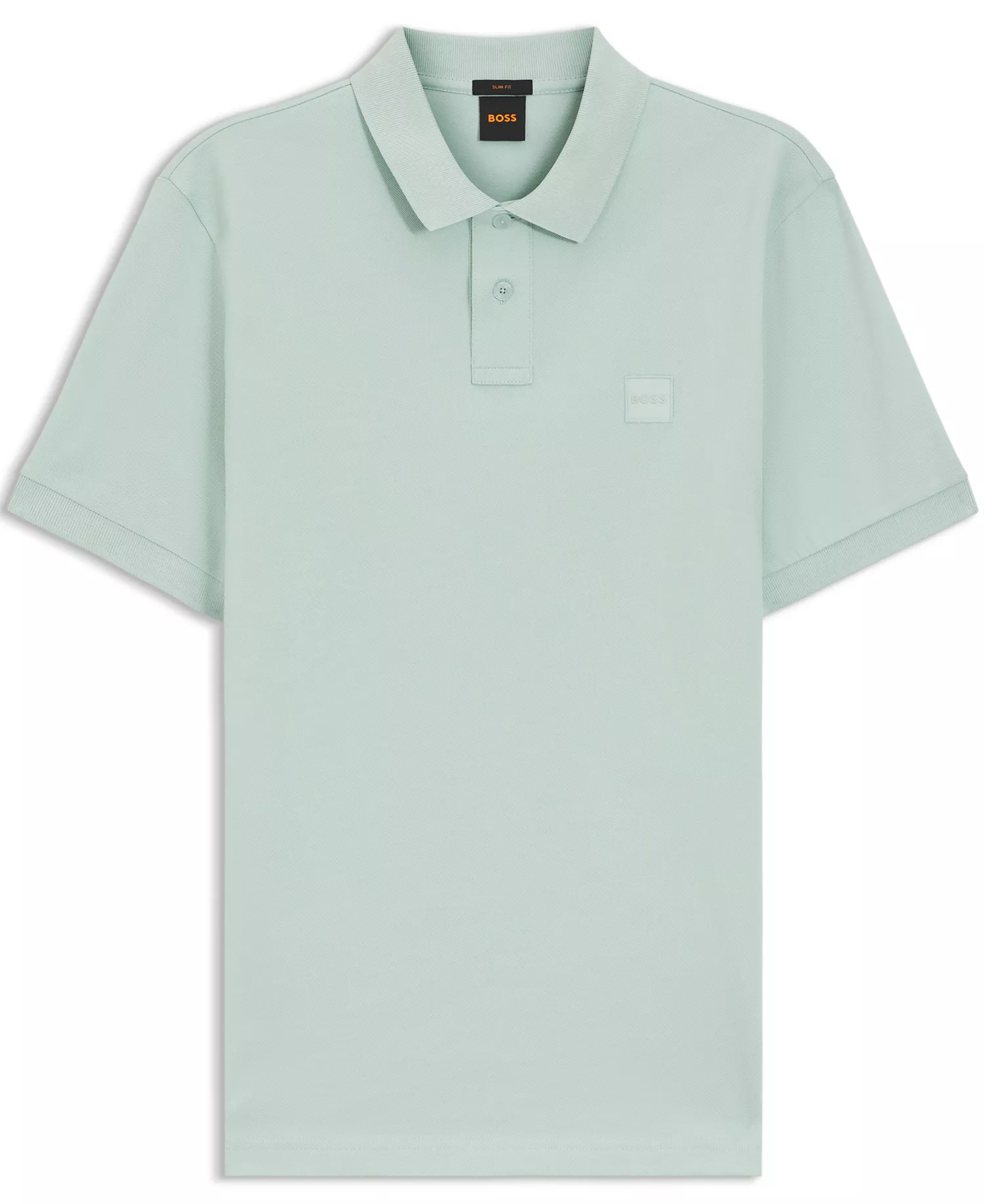 Men's Stretch-Cotton Slim-Fit Polo Shirt - Aqua - 2XL