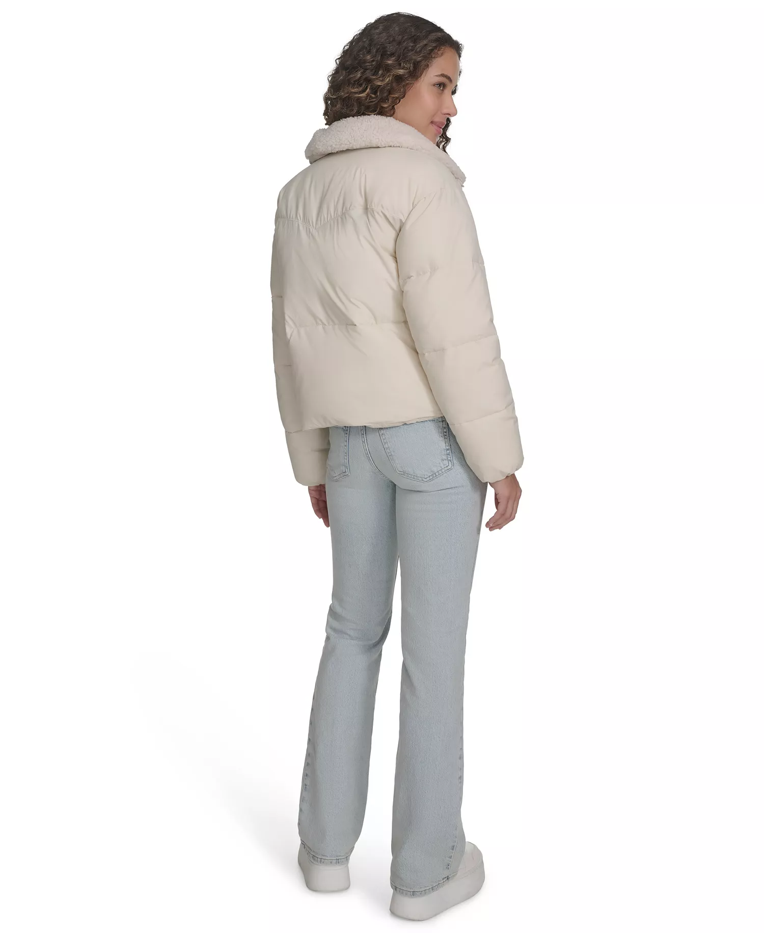 Women's Regular Western Puffer Jacket - Almond Milk - L