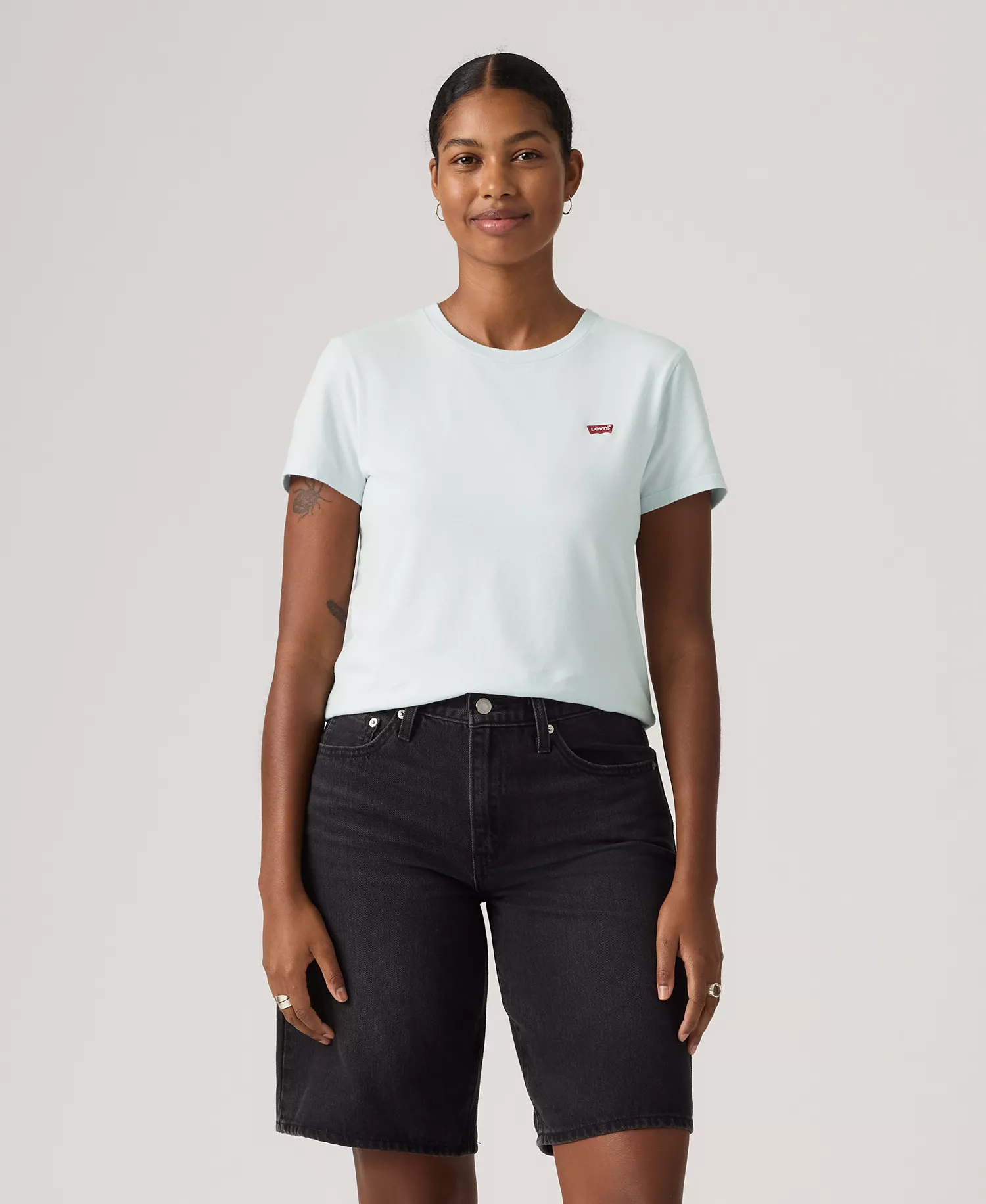 Women's The Perfect Crew Neck Cotton T-Shirt - Country Air - L