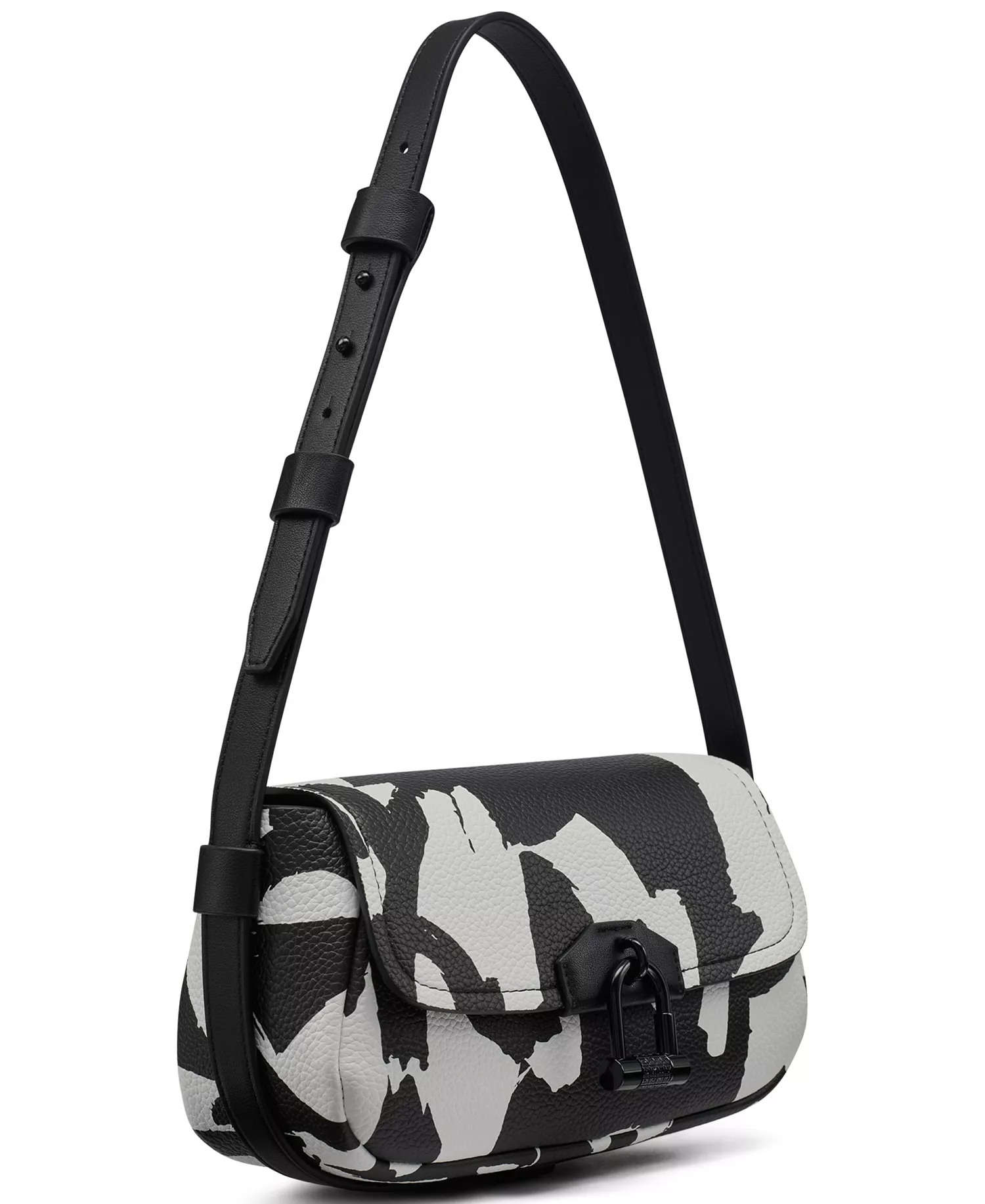 Women's Karlie Baguette Small Shoulder Bag - Optic White/Black - ONE SIZE