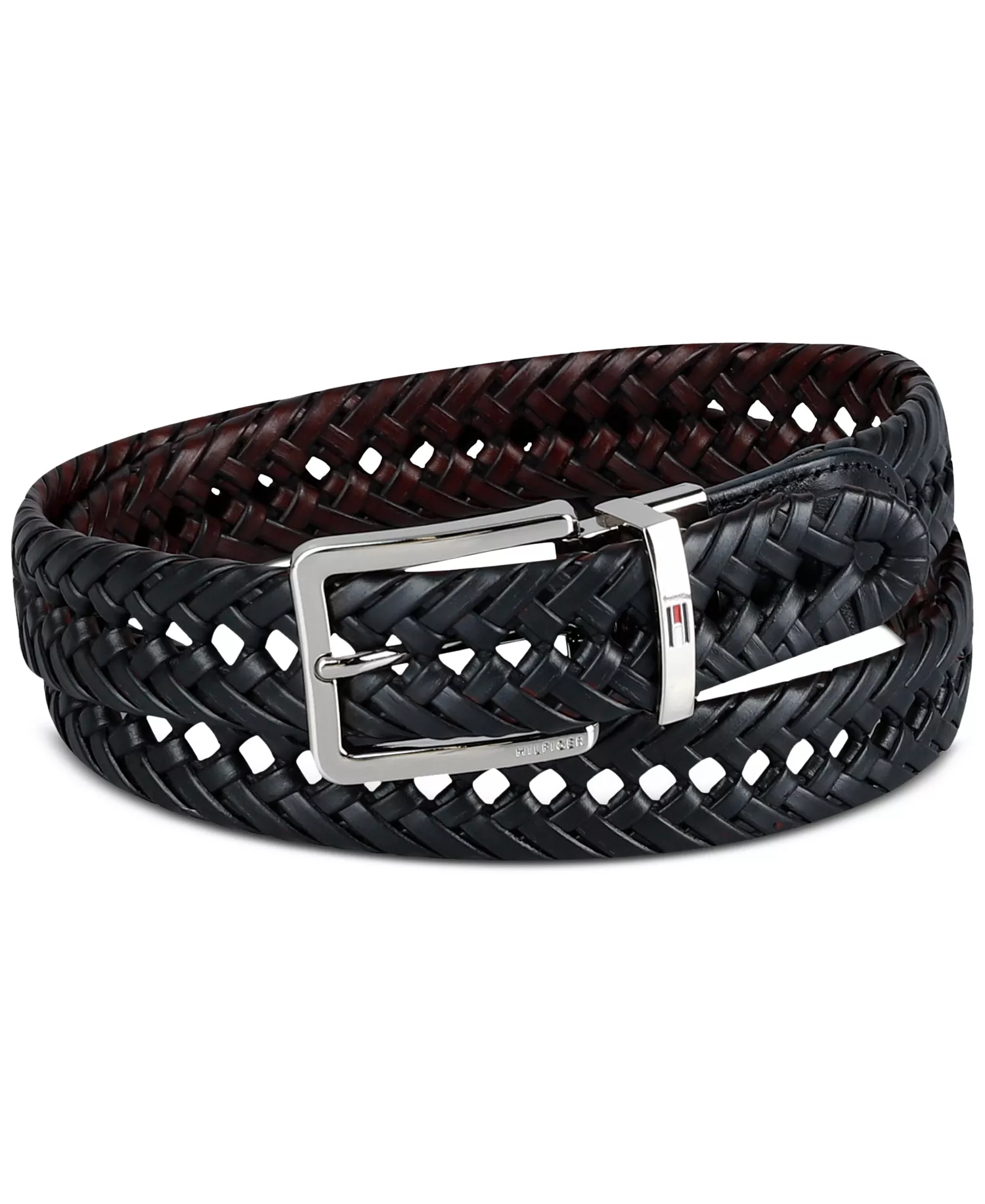Men's Reversible Lace Logo Belt - Black/Brown - L (38-40)