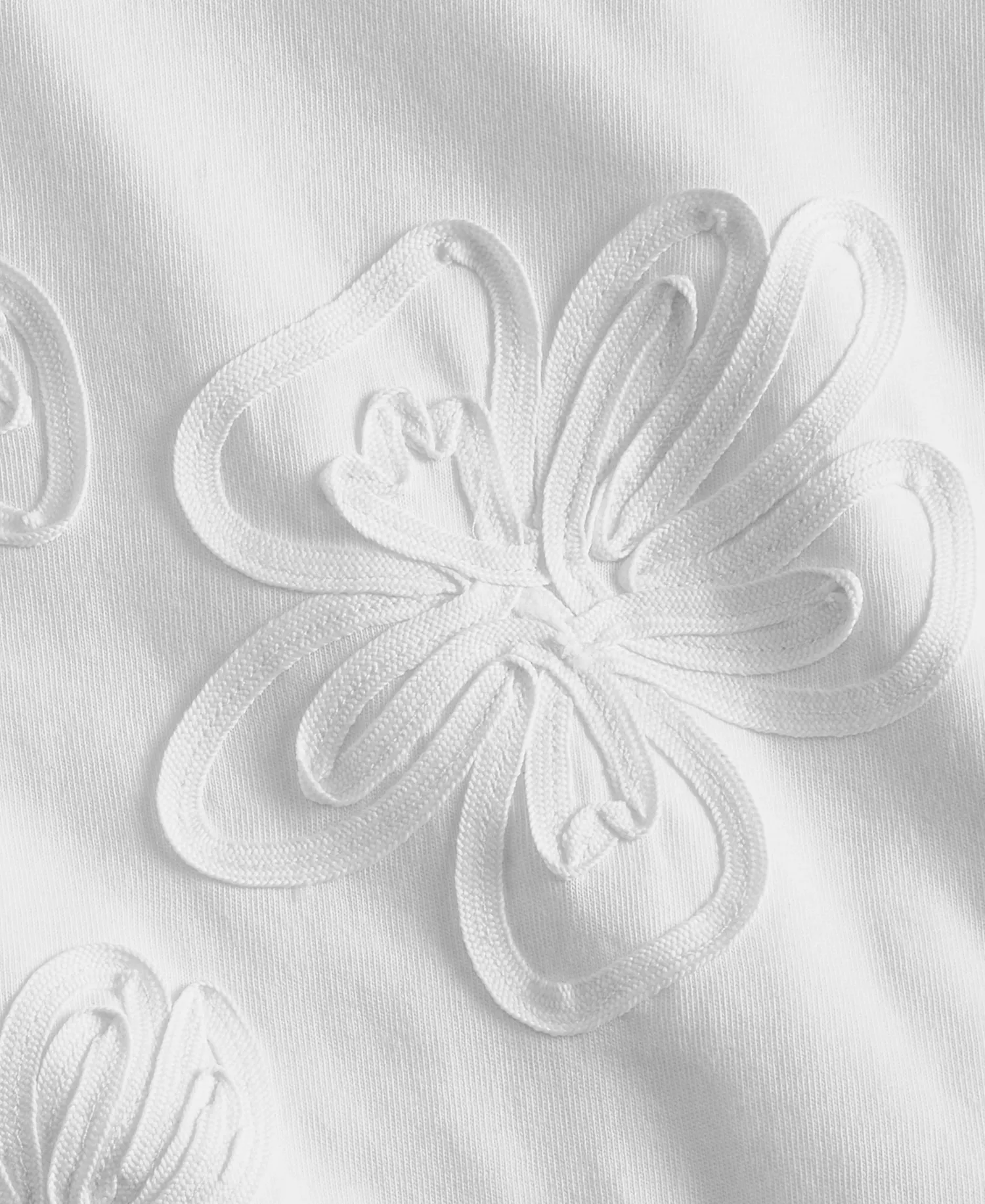 Petite Cotton Embroidered Floral Tee, Macy's Exclusive - Bright White - P/M