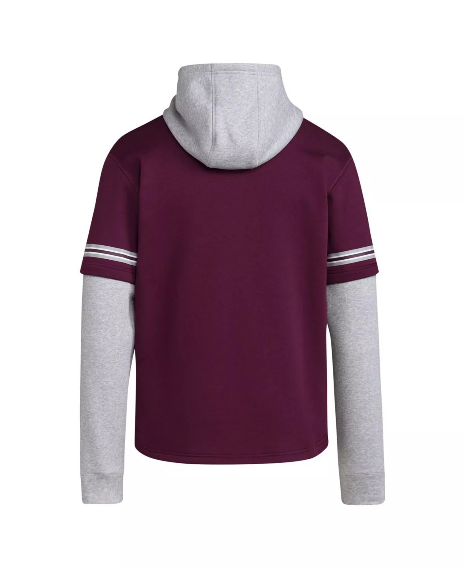 Men's Maroon Mississippi State Bulldogs Pullover Baseball Jersey Hoodie - Maroon - 2XL