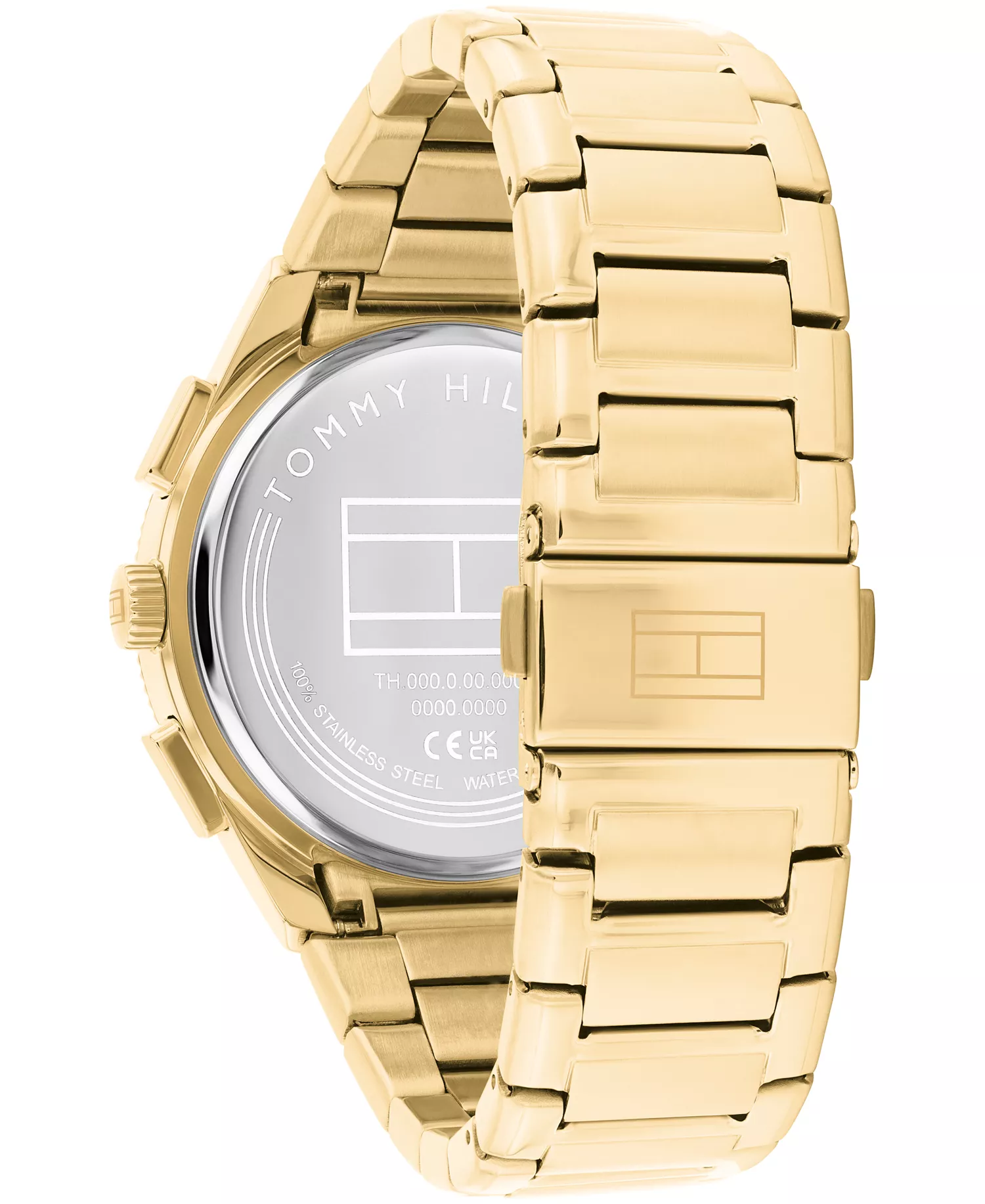 Men's Multifunction Gold Tone Stainless Steel Bracelet Watch, 43mm - Black - No Size