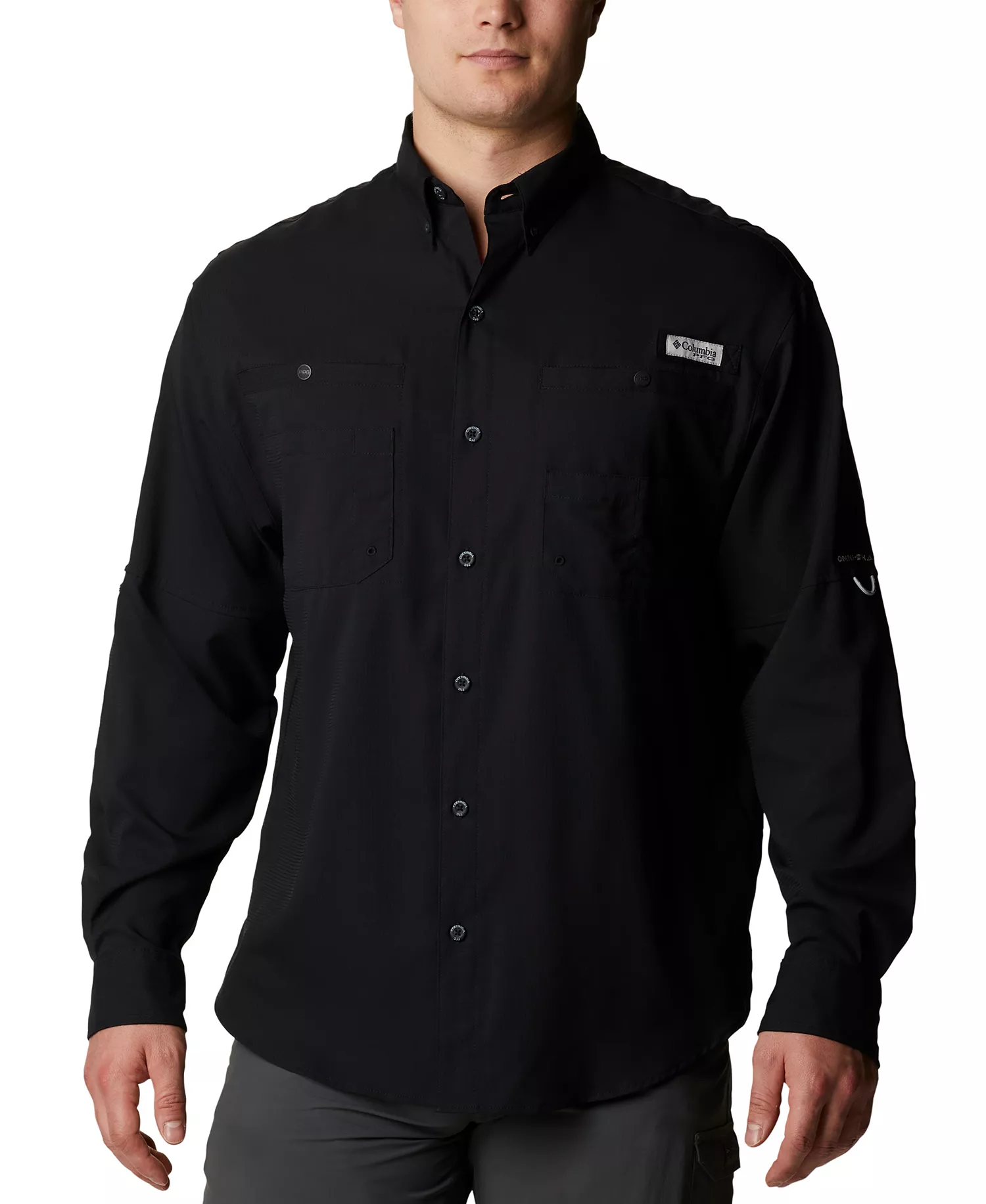 Men's PFG Tamiami II Long-Sleeve Shirt - Black - L