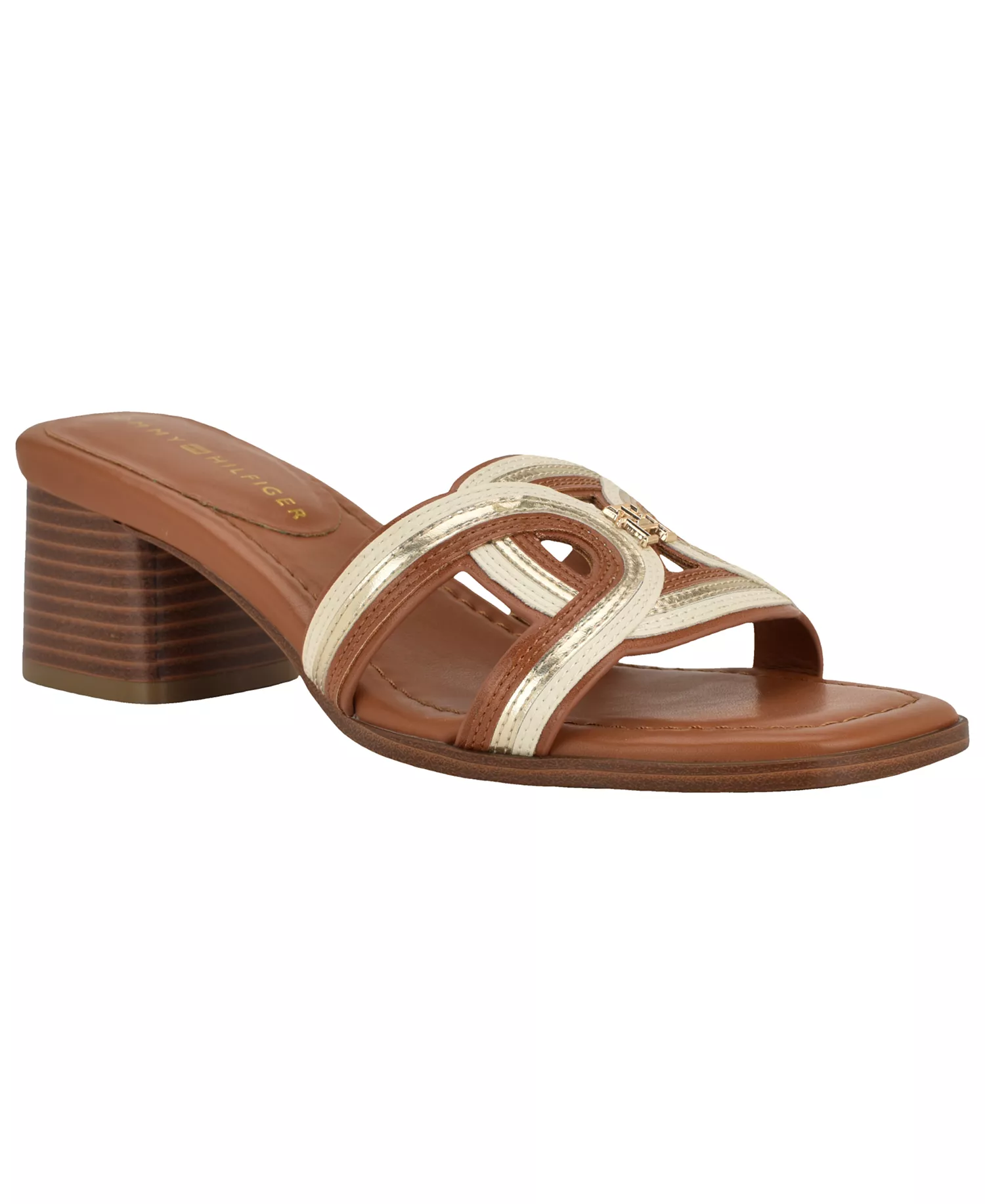 Women's Marica Block Heel Slide Sandal - Cognac Multi - 10M