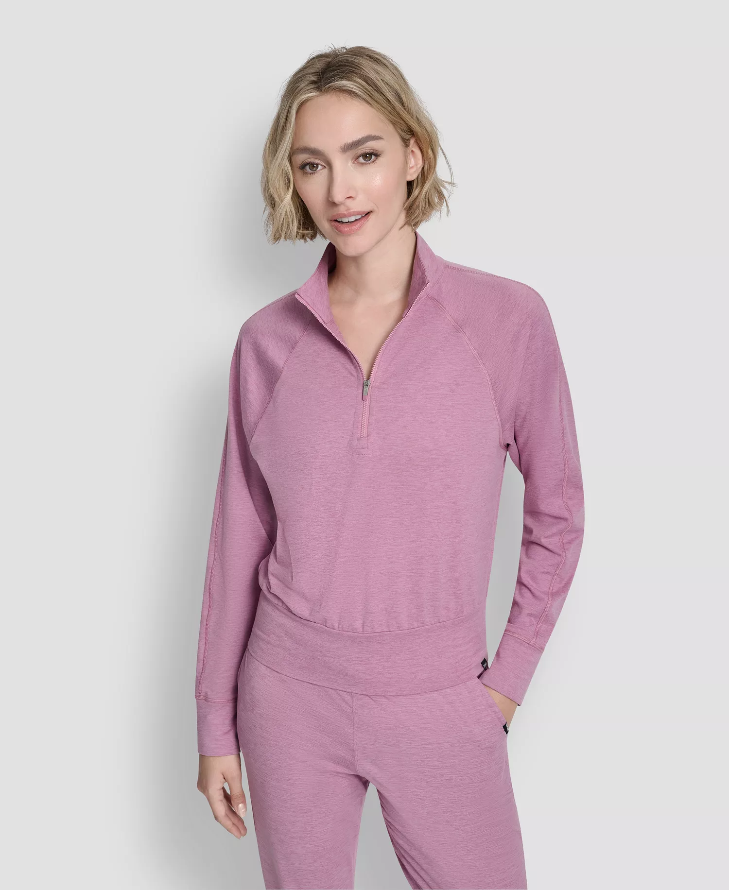 Women's Space Dye Half-Zip Top - Dusty Orchid Spacedy - L