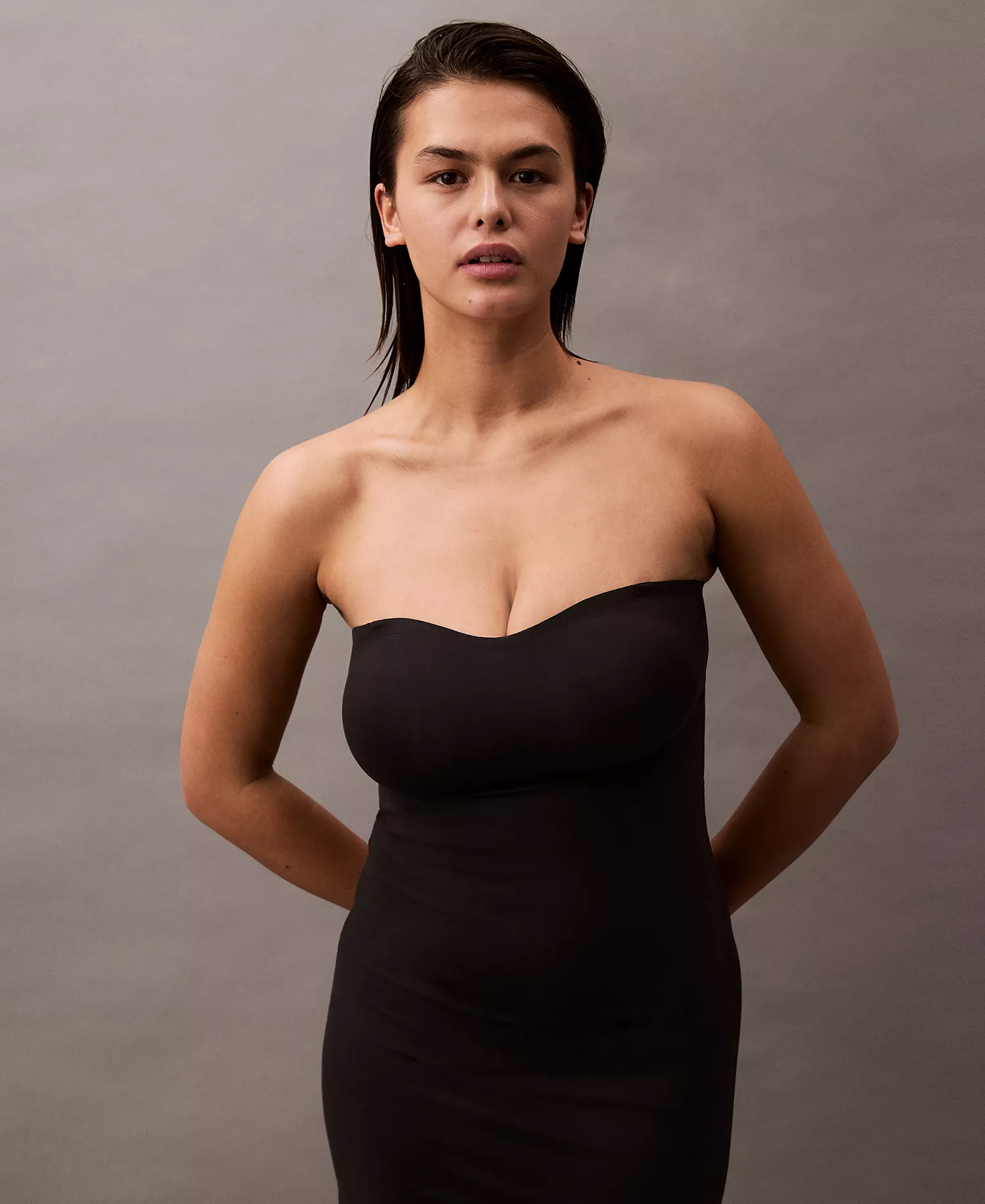 Women's Stay-Put Firm Stretch Shapewear Slip QF8197 - Black - M