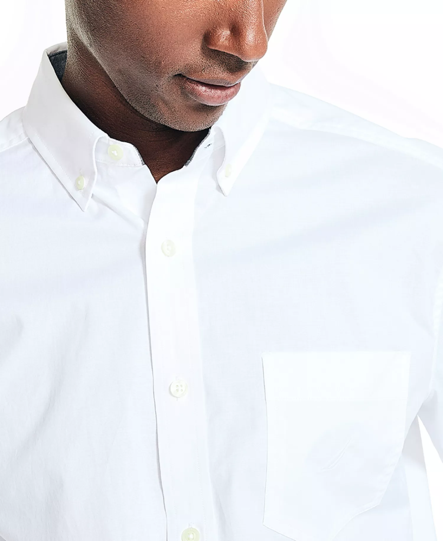 Men's Long Sleeve Button Down Shirt - Bright White - 2XL