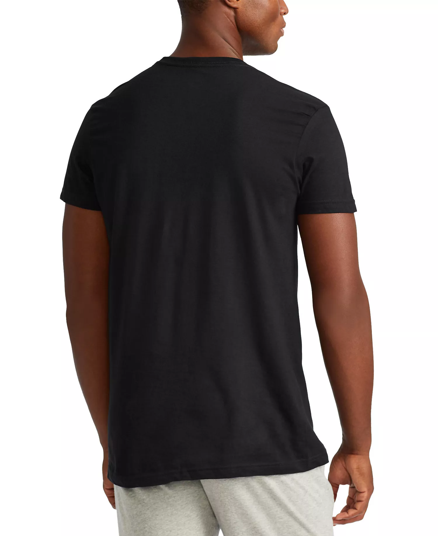 Men's 3-Pack Big and Tall Crewneck Undershirts - Black - 1X
