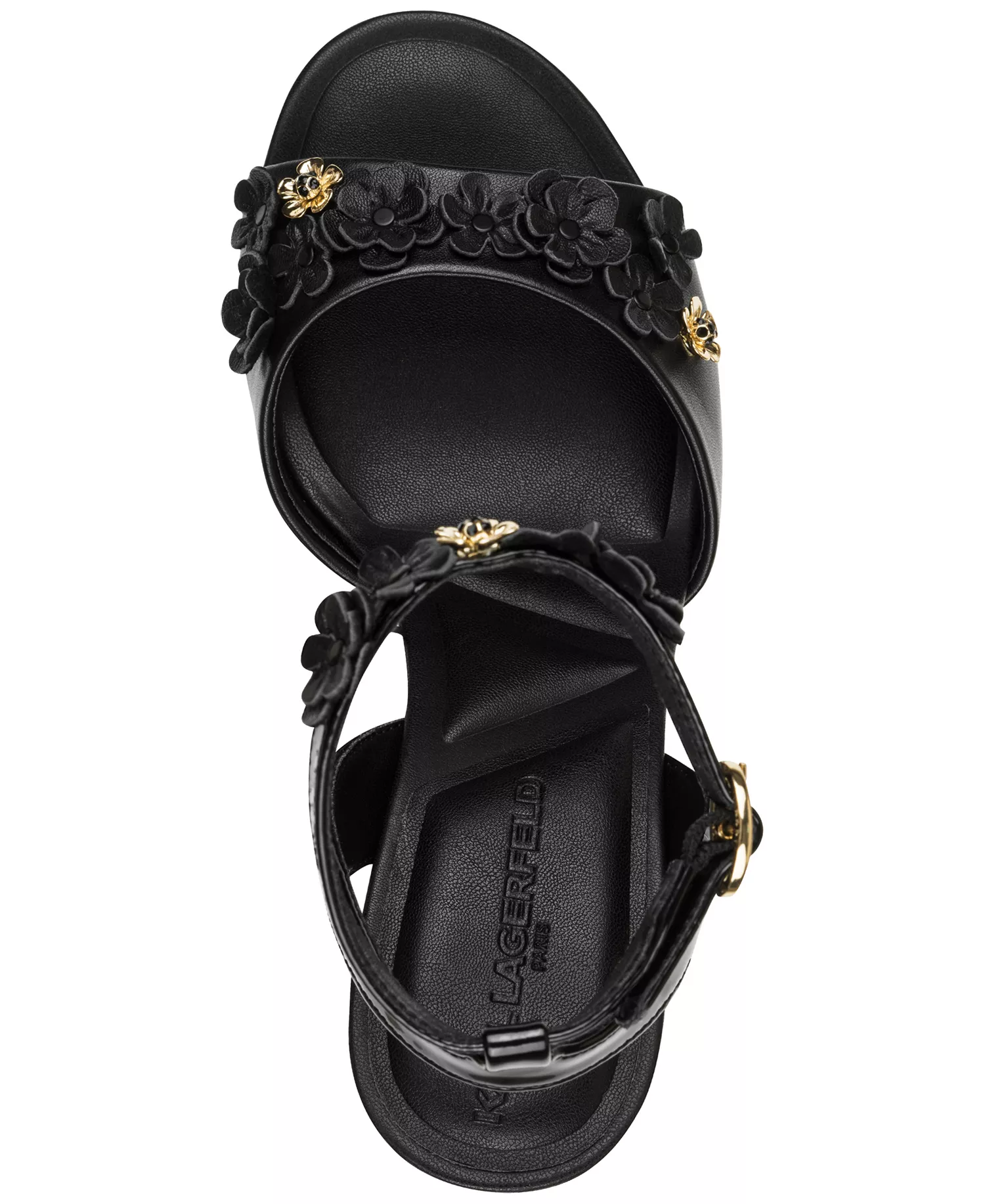 Women's Kallie Peep Toe Sandals - Black - 10M